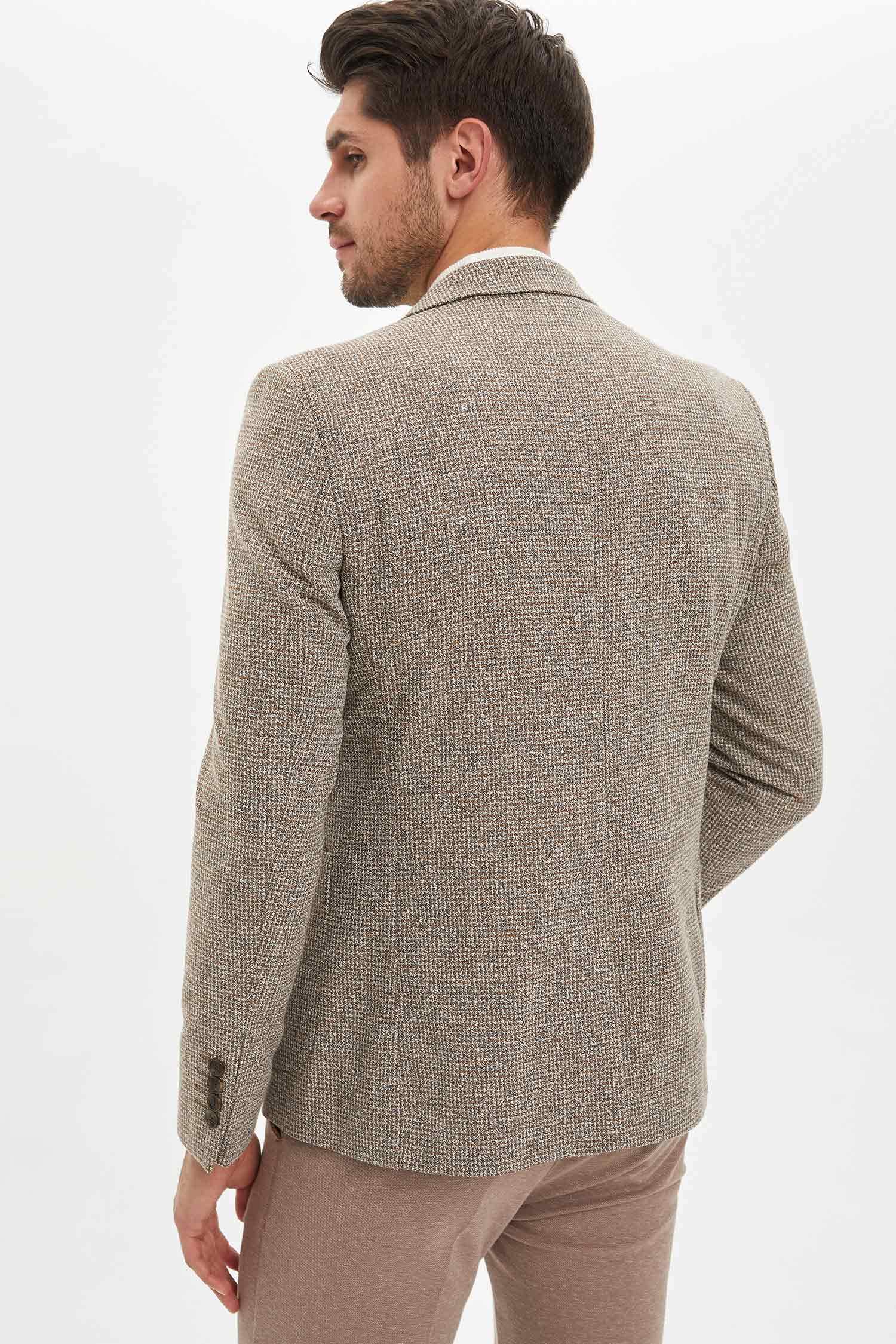 MODERN FIT Baskılı Yarım Astar Blazer