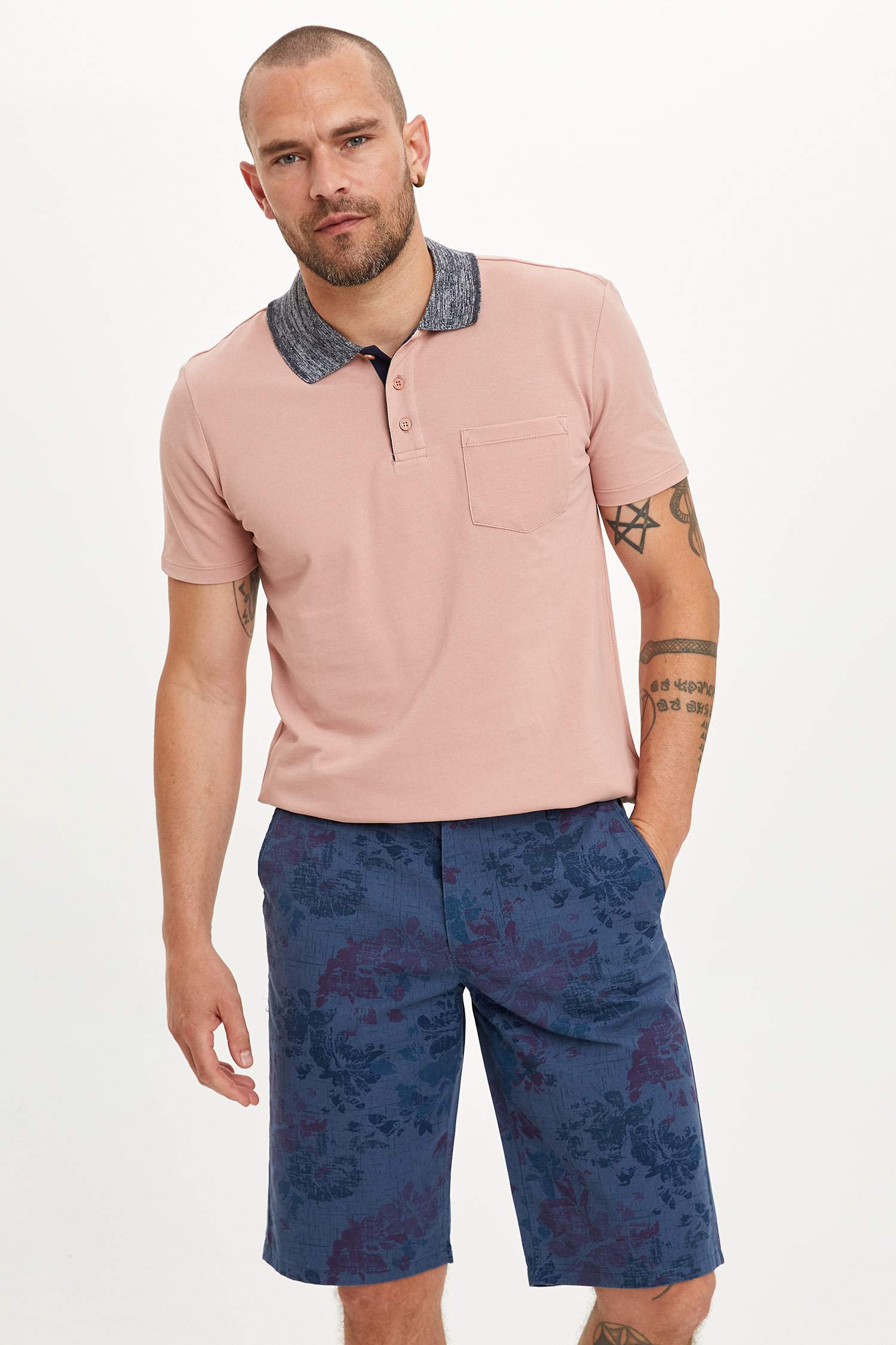 Slim Fit Polo Yaka Kısa Kollu Tişört