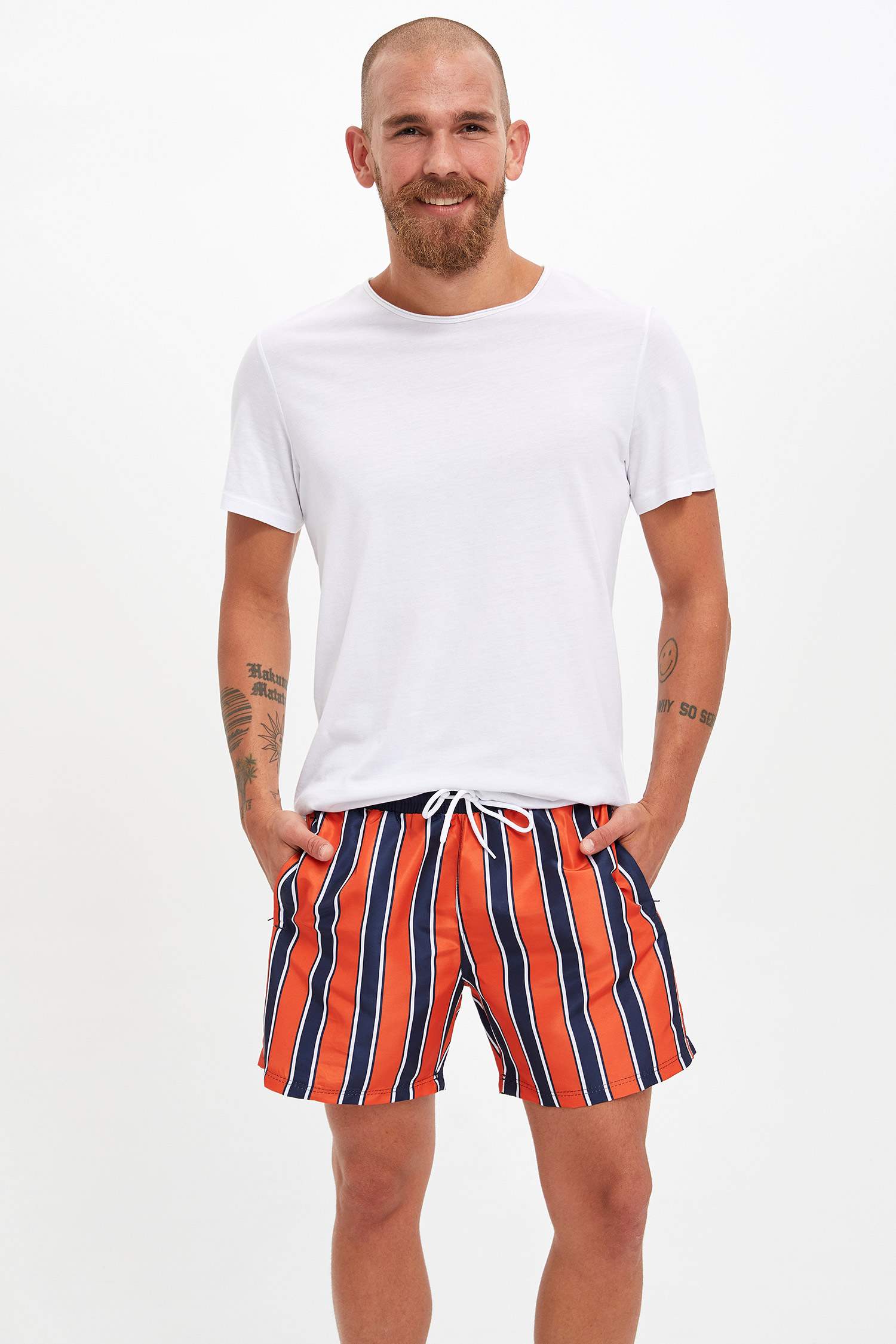 Defacto Çizgili Slim Fit Mayo. 1 Defacto Çizgili Slim Fit Mayo. 1