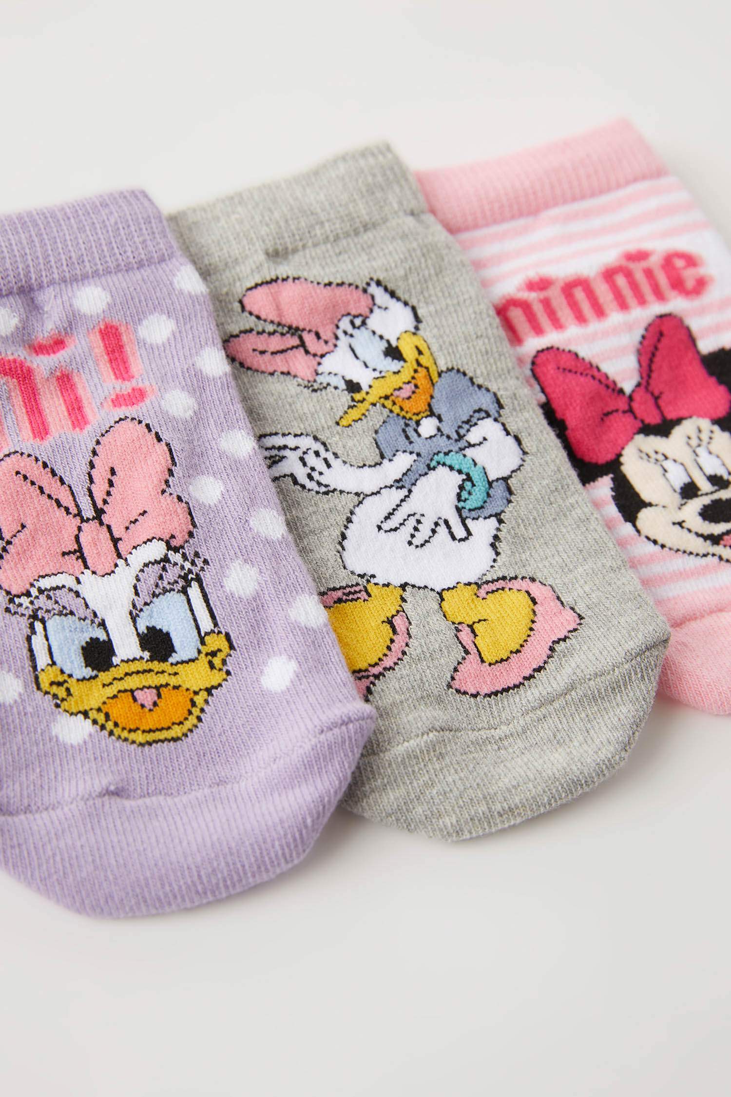 Kız Bebek Mickey Mouse Lisanslı 3'lü Çorap