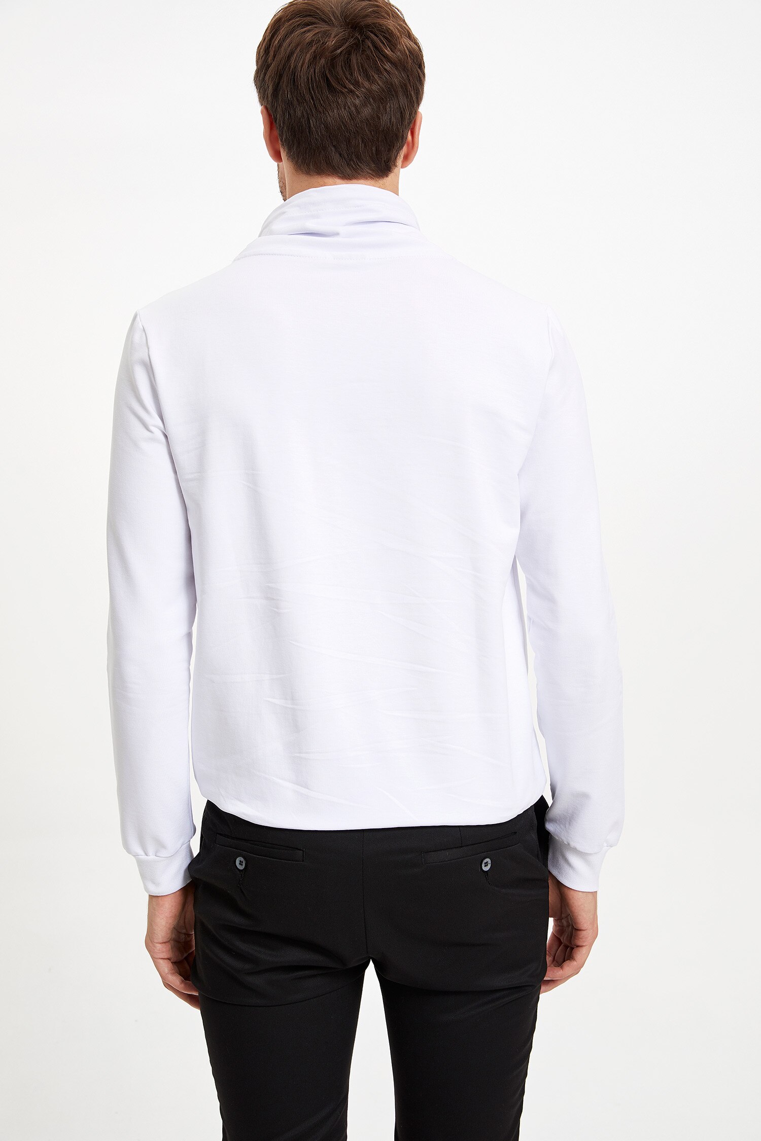 Defacto Slim Fit Şal Yaka Sweatshirt. 4 Defacto Slim Fit Şal Yaka Sweatshirt. 4