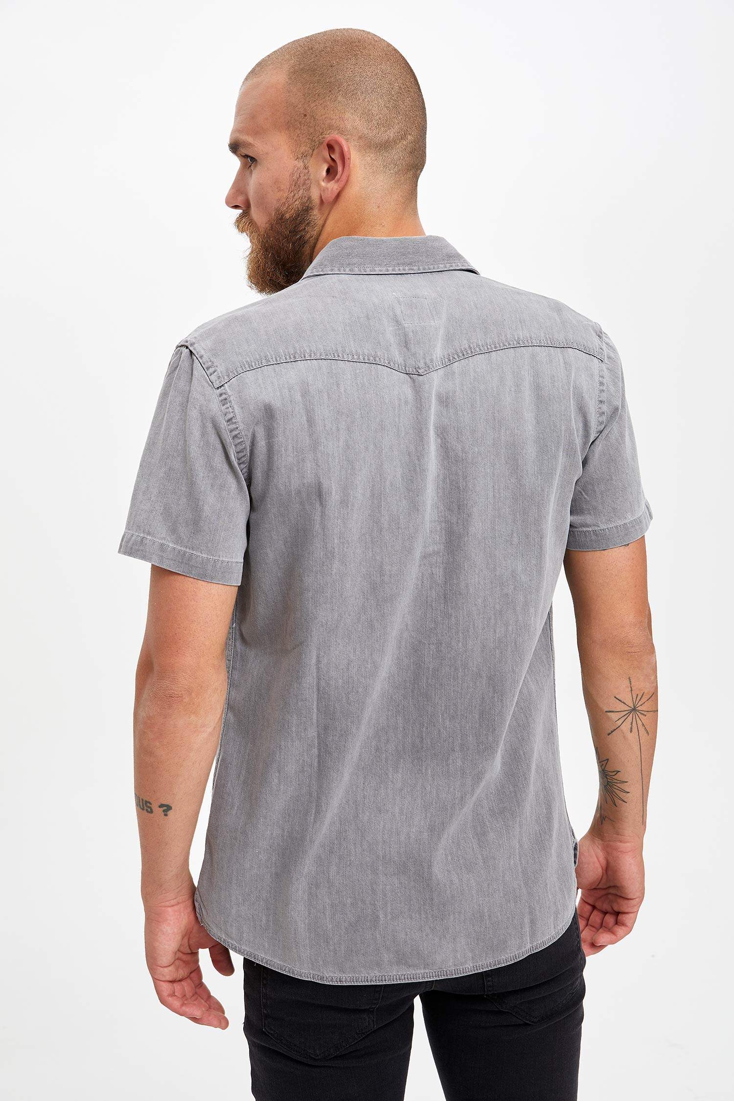 Defacto Slim Fit Jean Gömlek. 5 Defacto Slim Fit Jean Gömlek. 5