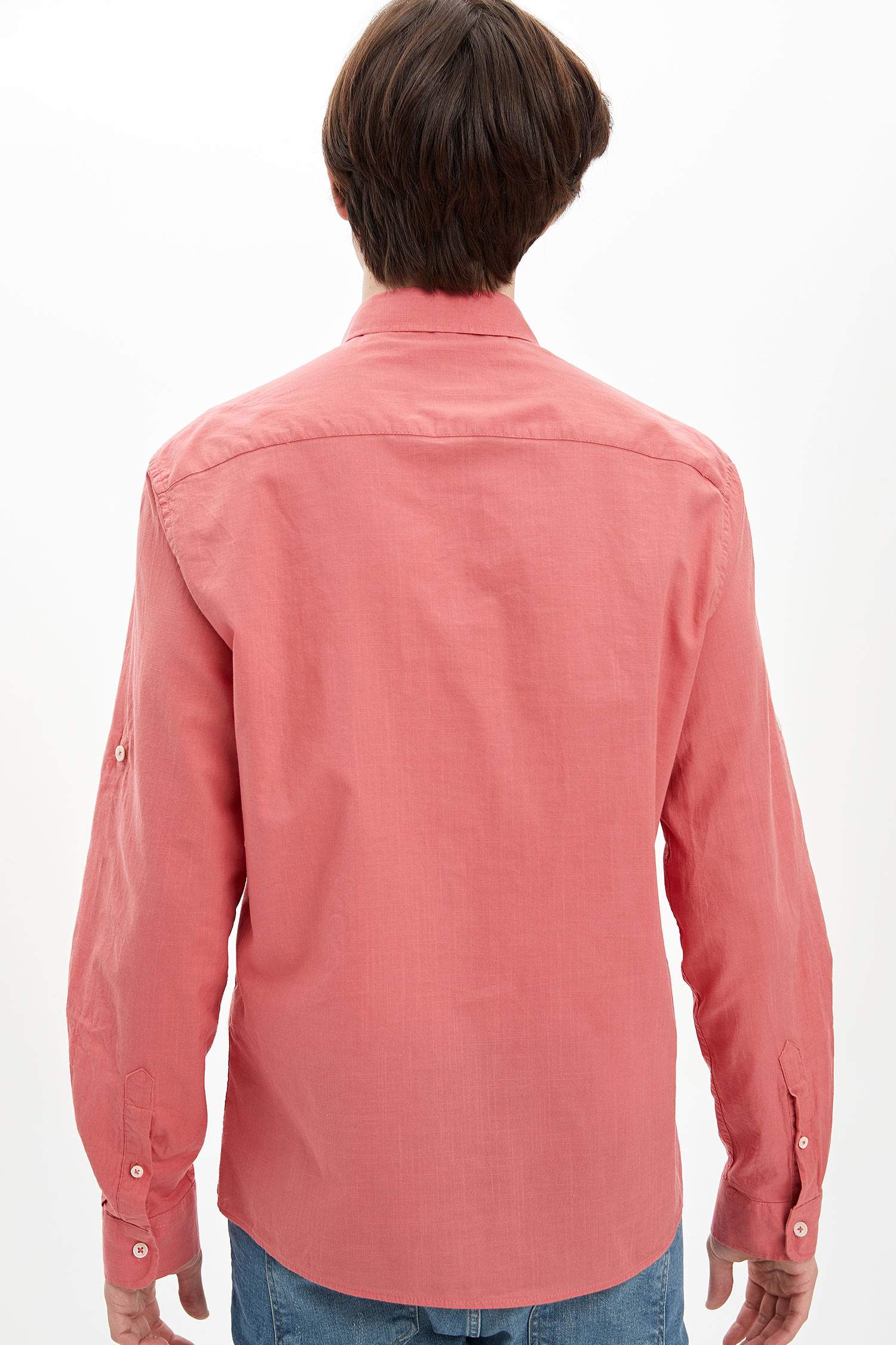 Slim Fit Basic Uzun Kollu Gömlek