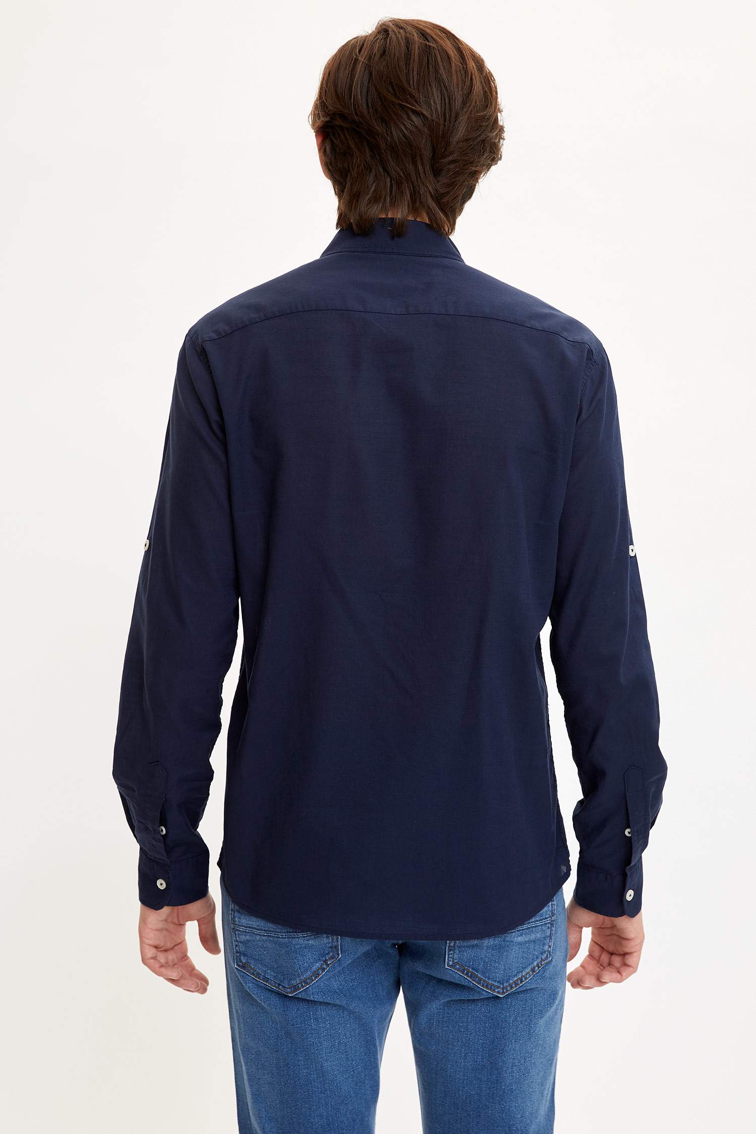 Slim Fit Basic Uzun Kollu Gömlek