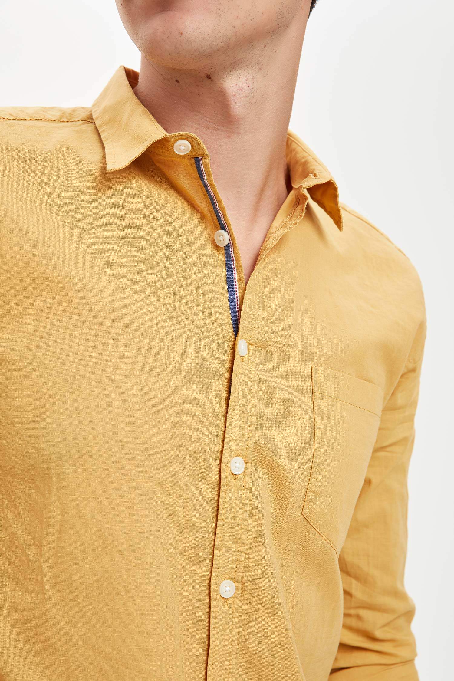 Slim Fit Basic Uzun Kollu Gömlek