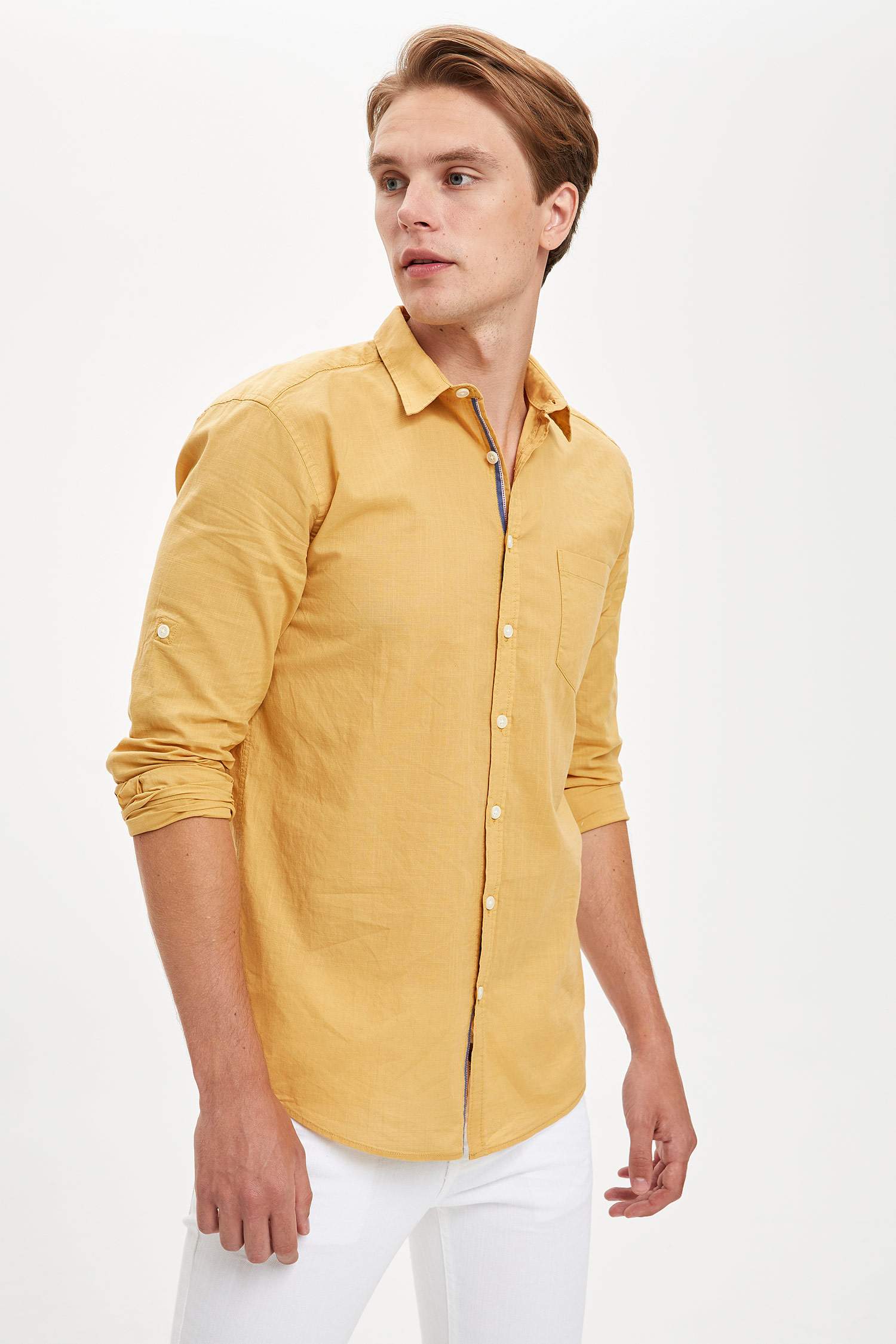 Slim Fit Basic Uzun Kollu Gömlek