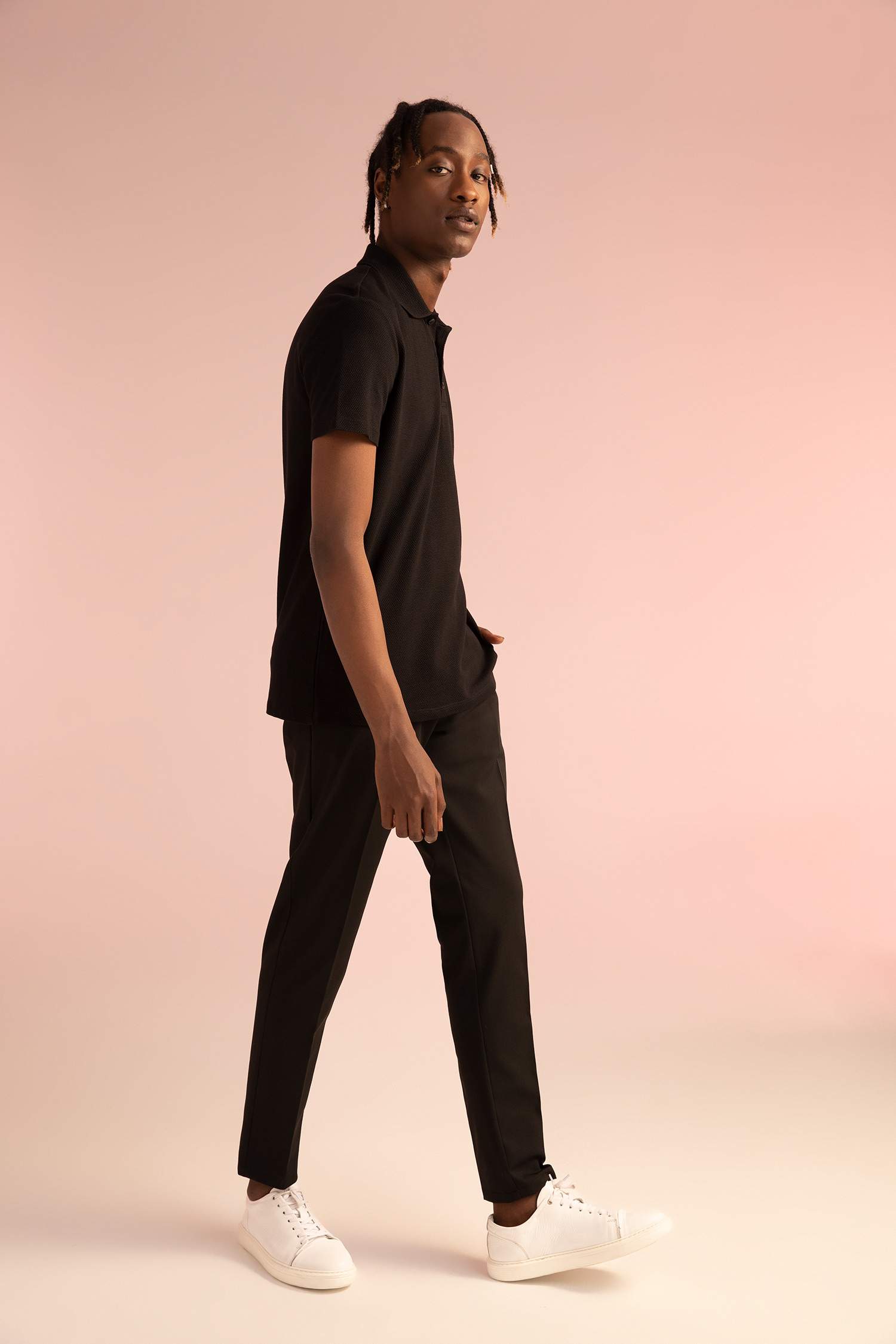 Slim Fit Polo Yaka Basic Kısa Kollu Tişört