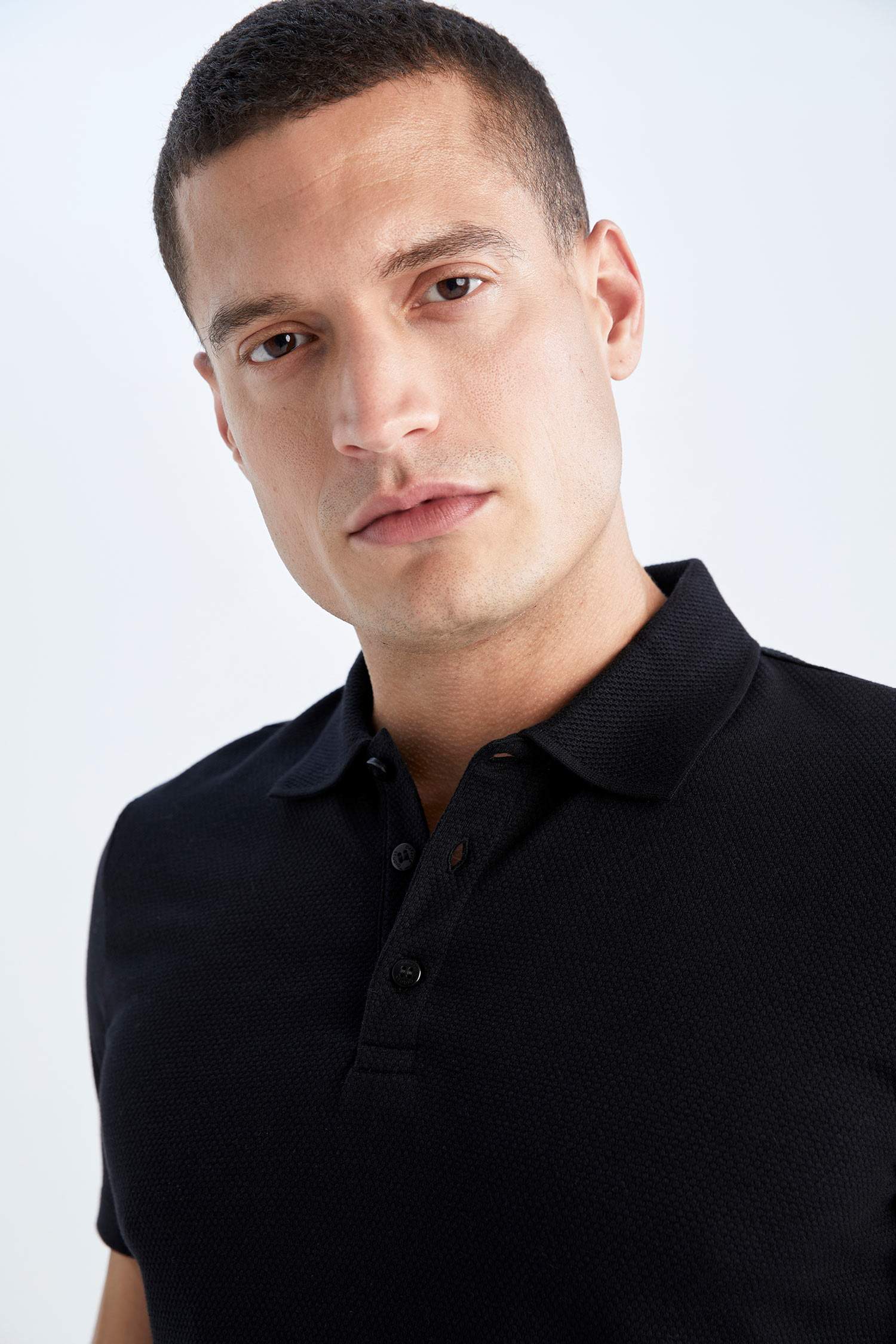 Slim Fit Polo Yaka Basic Kısa Kollu Tişört
