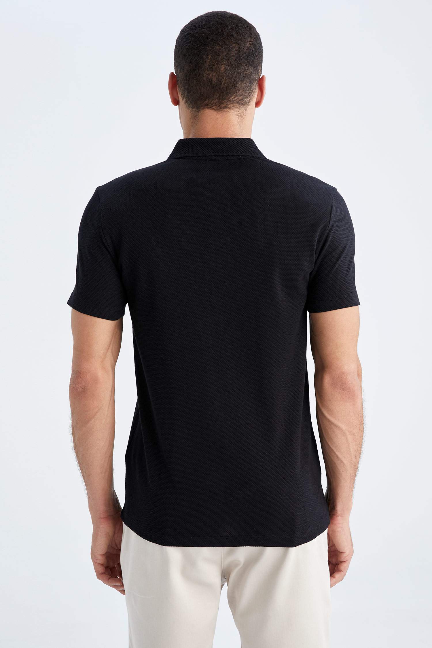 Slim Fit Polo Yaka Basic Kısa Kollu Tişört