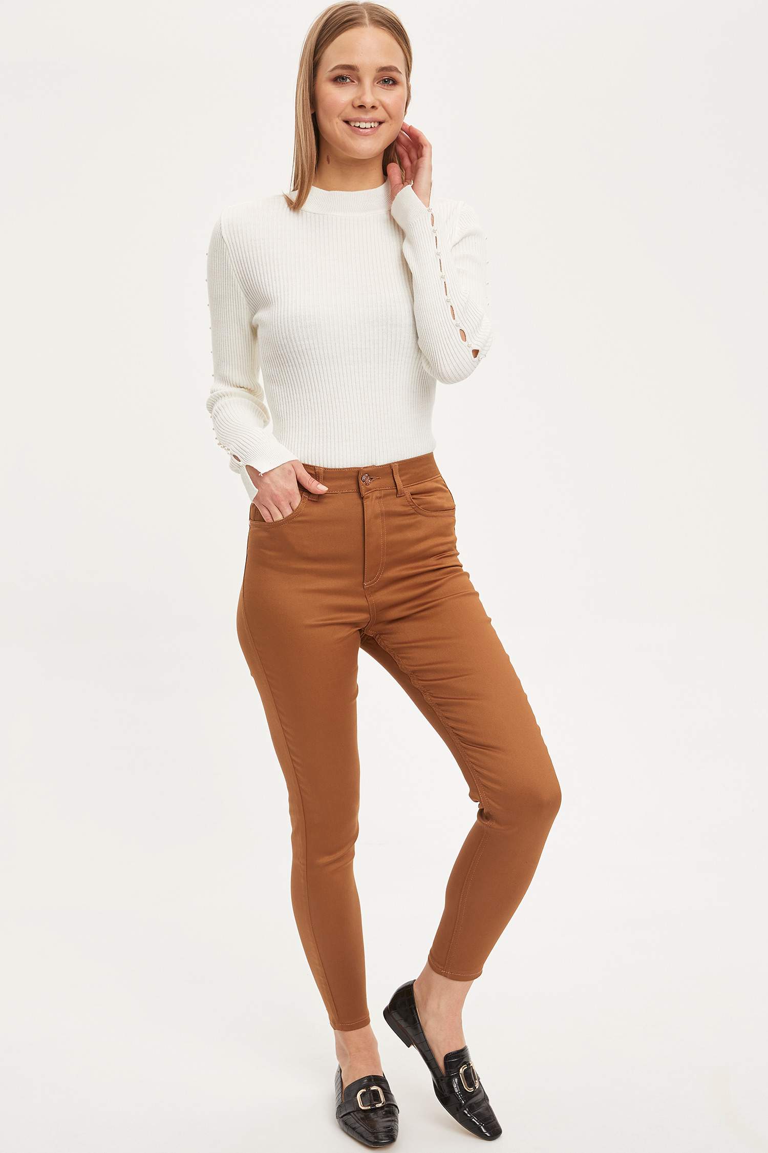 Slim Fit Dokuma Pantolon