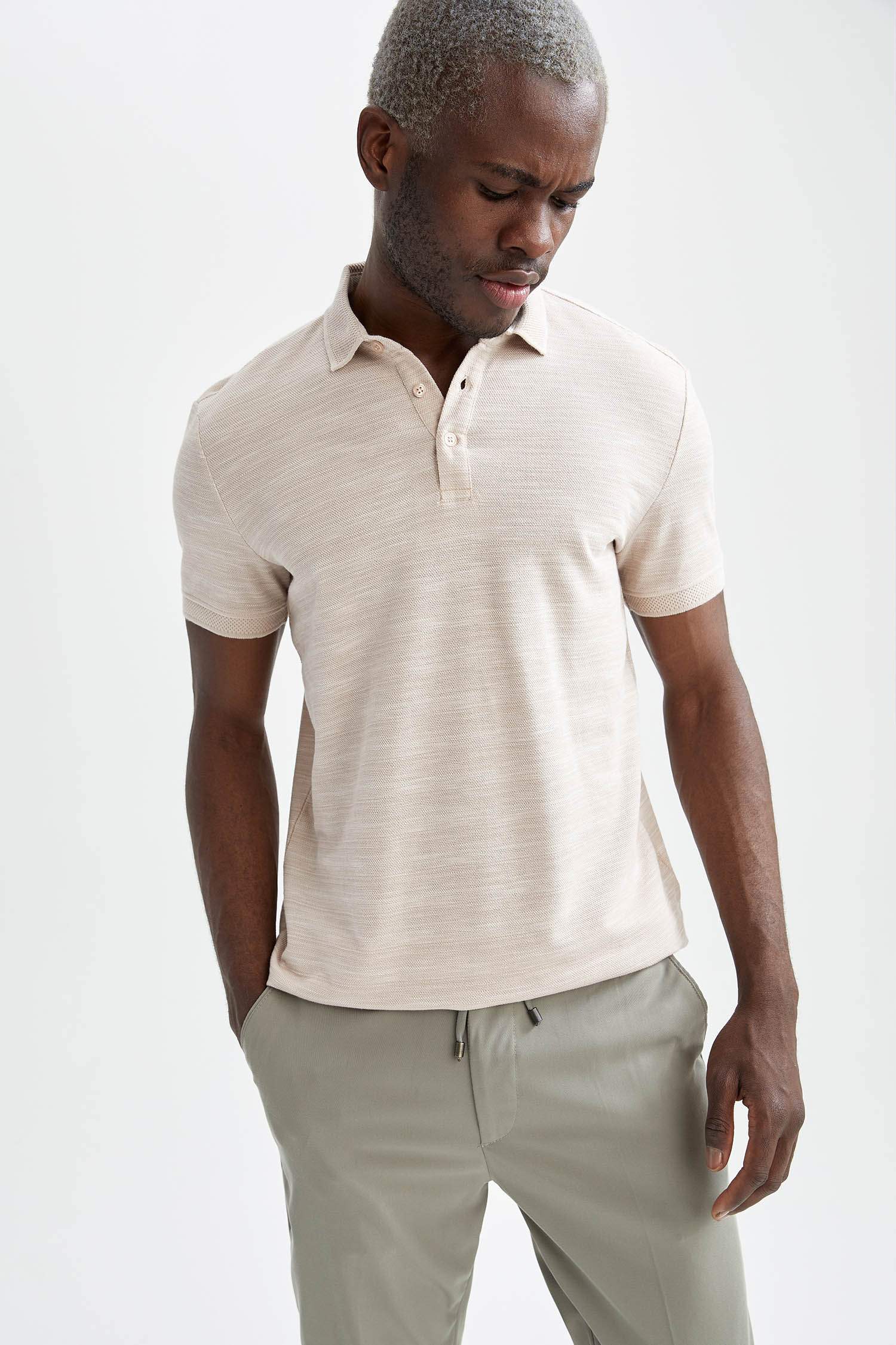 Slim Fit Polo Yaka Kısa Kollu Tişört
