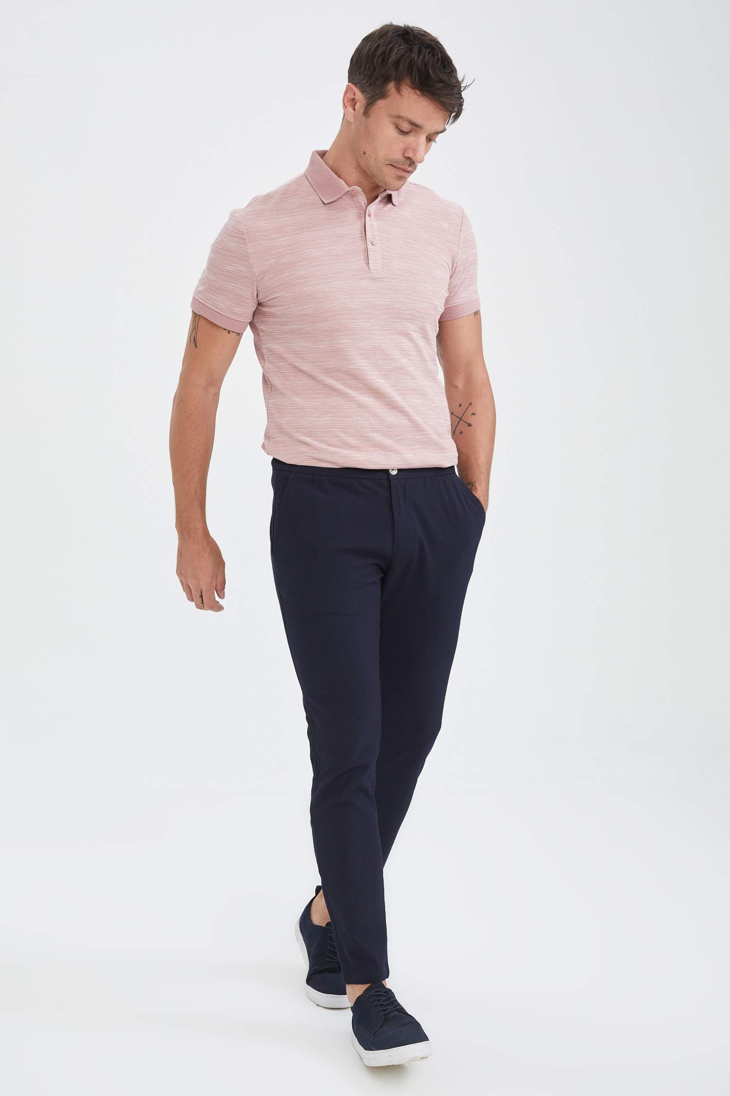 Slim Fit Polo Yaka Kısa Kollu Tişört