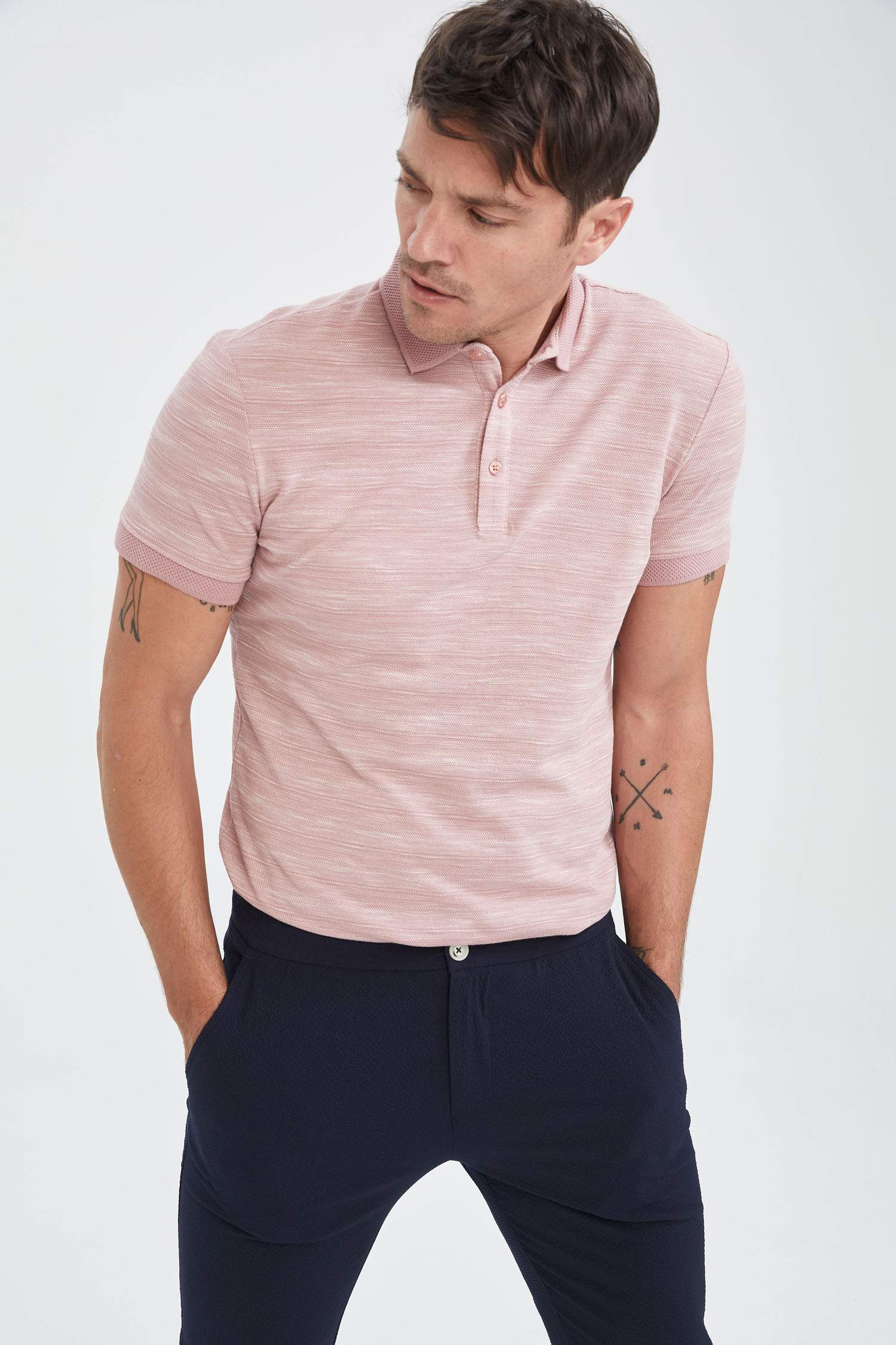 Slim Fit Polo Yaka Kısa Kollu Tişört