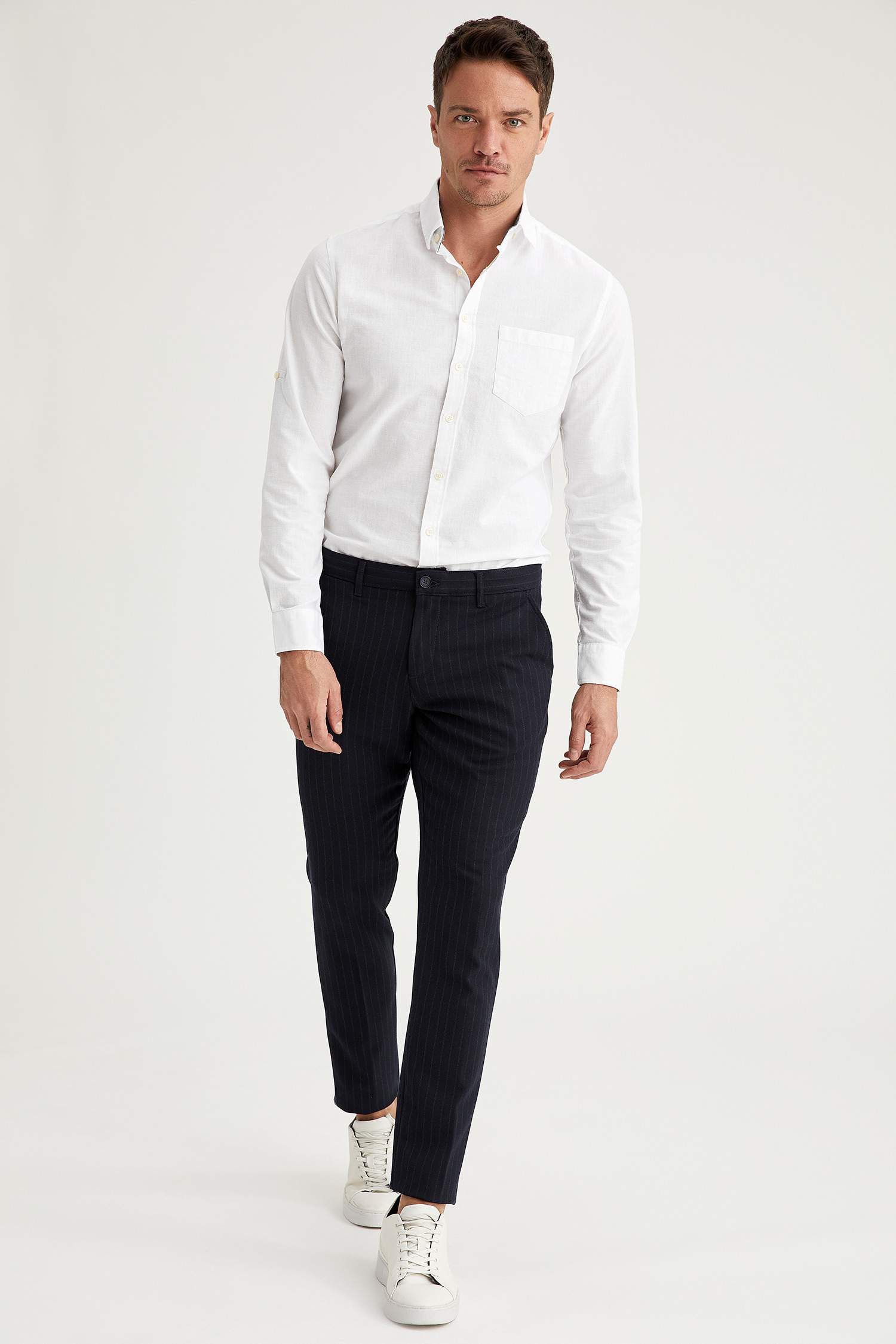 Slim Fit Basic Uzun Kollu Gömlek