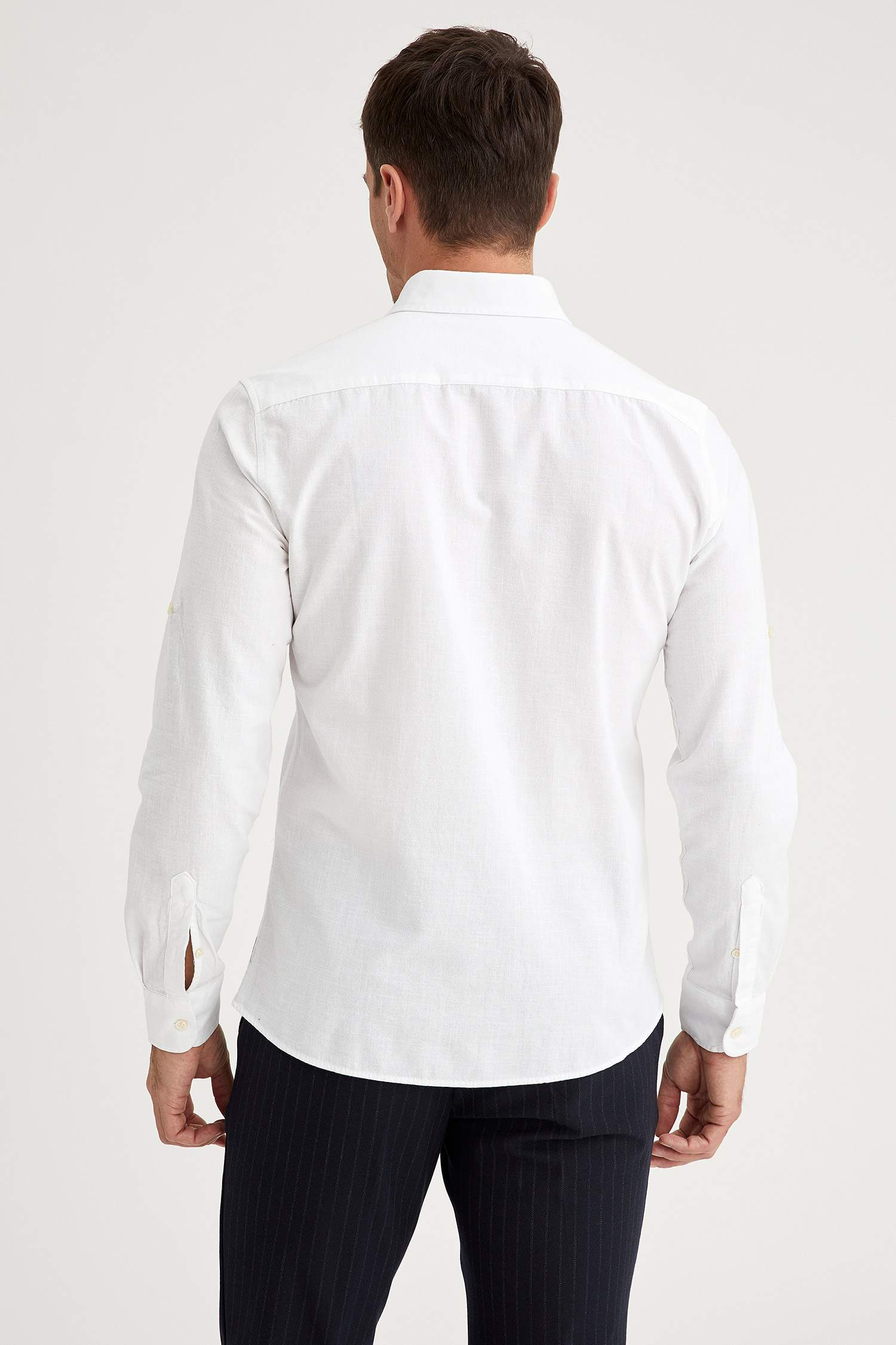 Slim Fit Basic Uzun Kollu Gömlek