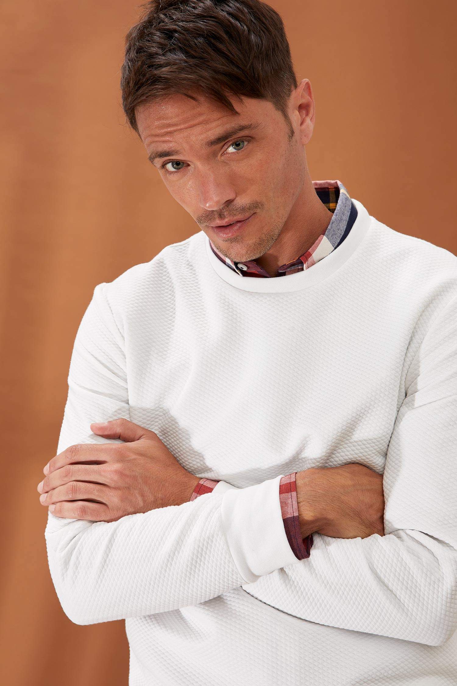 Bisiklet Yaka Slim Fit Sweatshirt