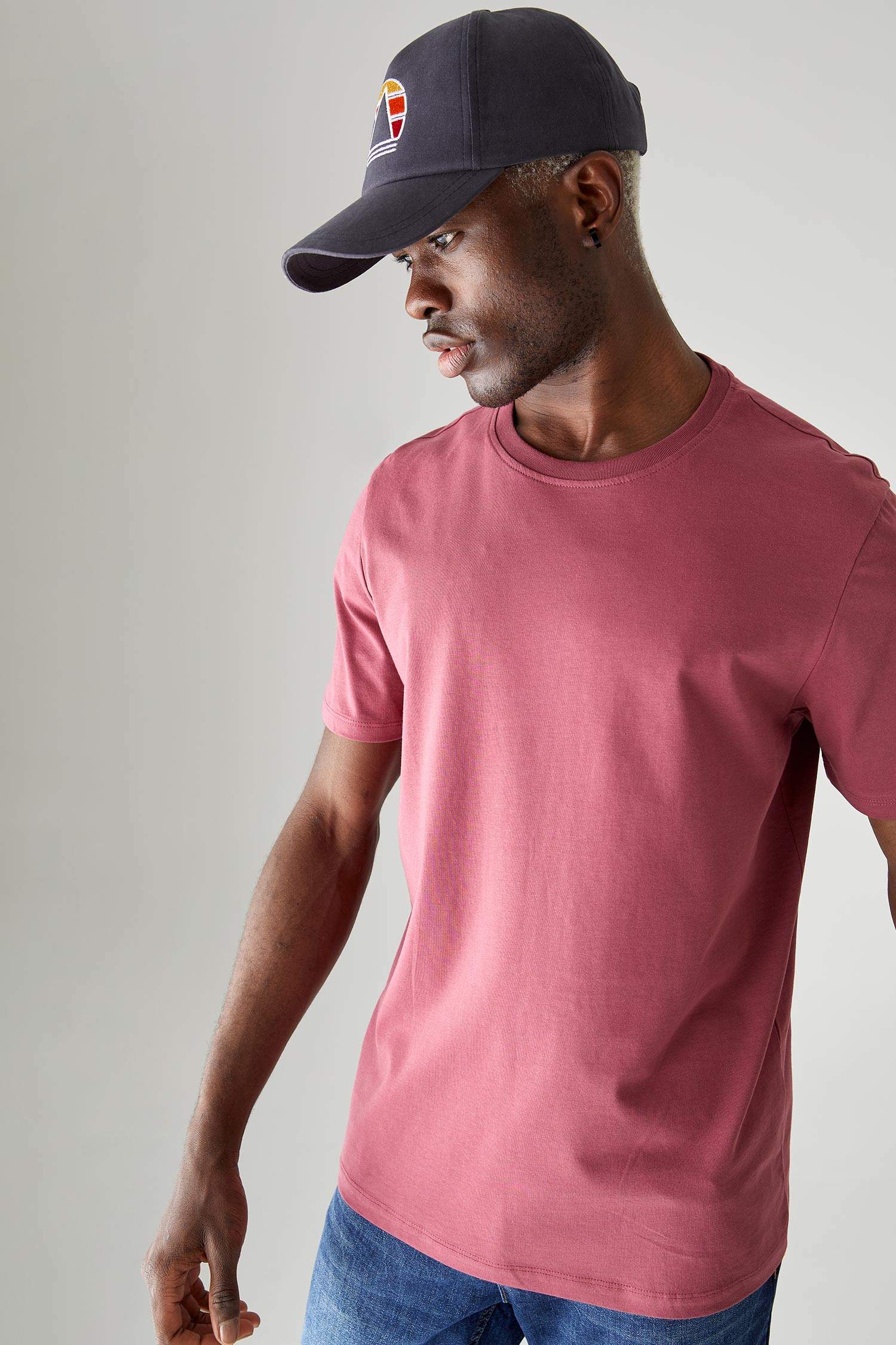 Regular Fit Bisiklet Yaka Basic Kısa Kollu Pamuklu Penye Tişört