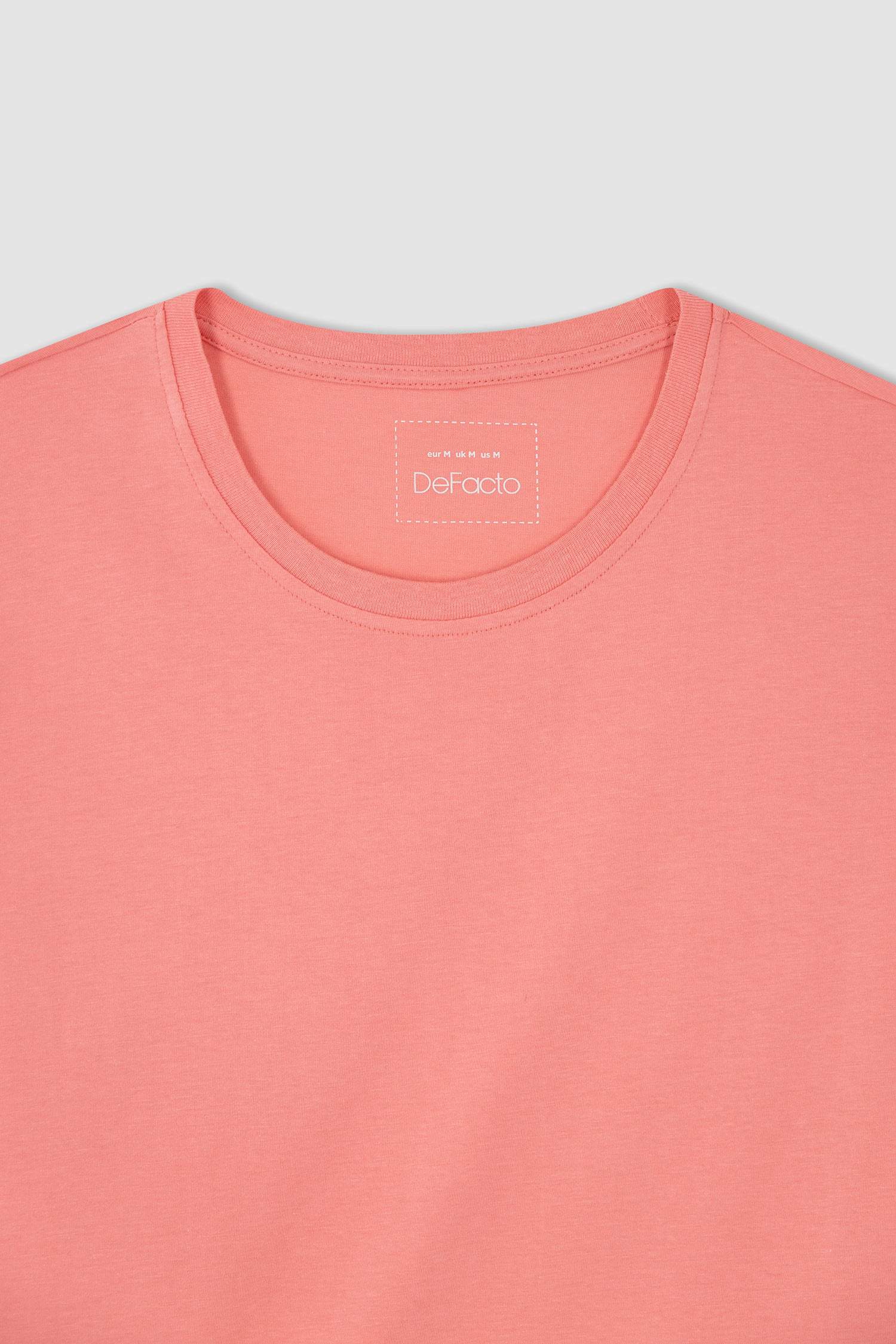 Regular Fit Bisiklet Yaka Basic Kısa Kollu Pamuklu Penye Tişört