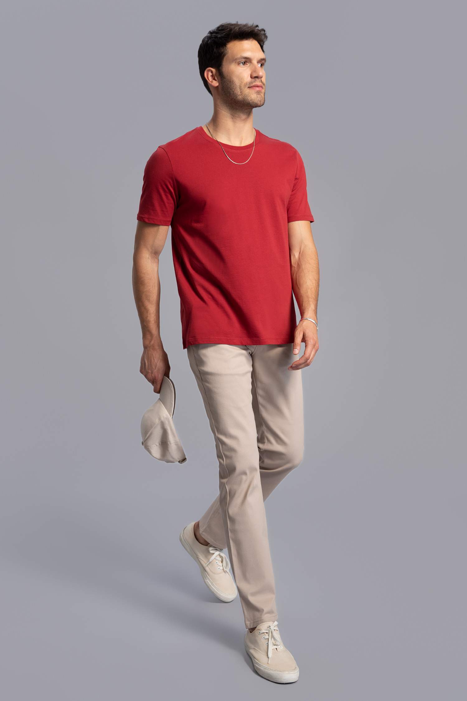 Regular Fit Basic Bisiklet Yaka Basic Tişört