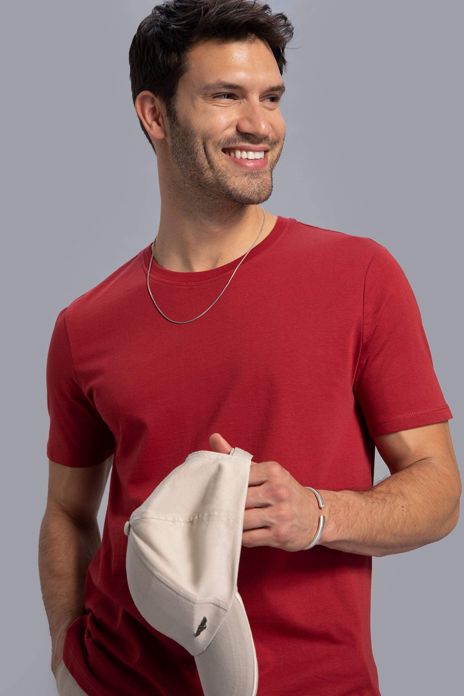 Regular Fit Basic Bisiklet Yaka Basic Tişört