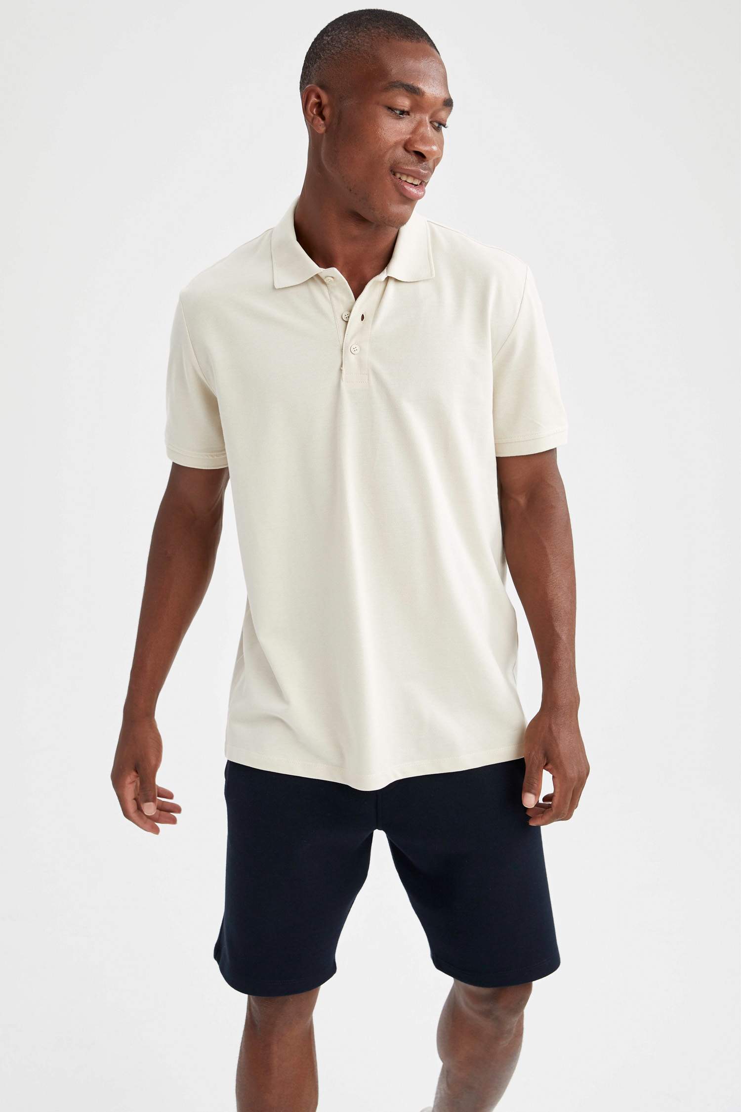 Regular Fit Polo Yaka Basic Kısa Kollu Tişört