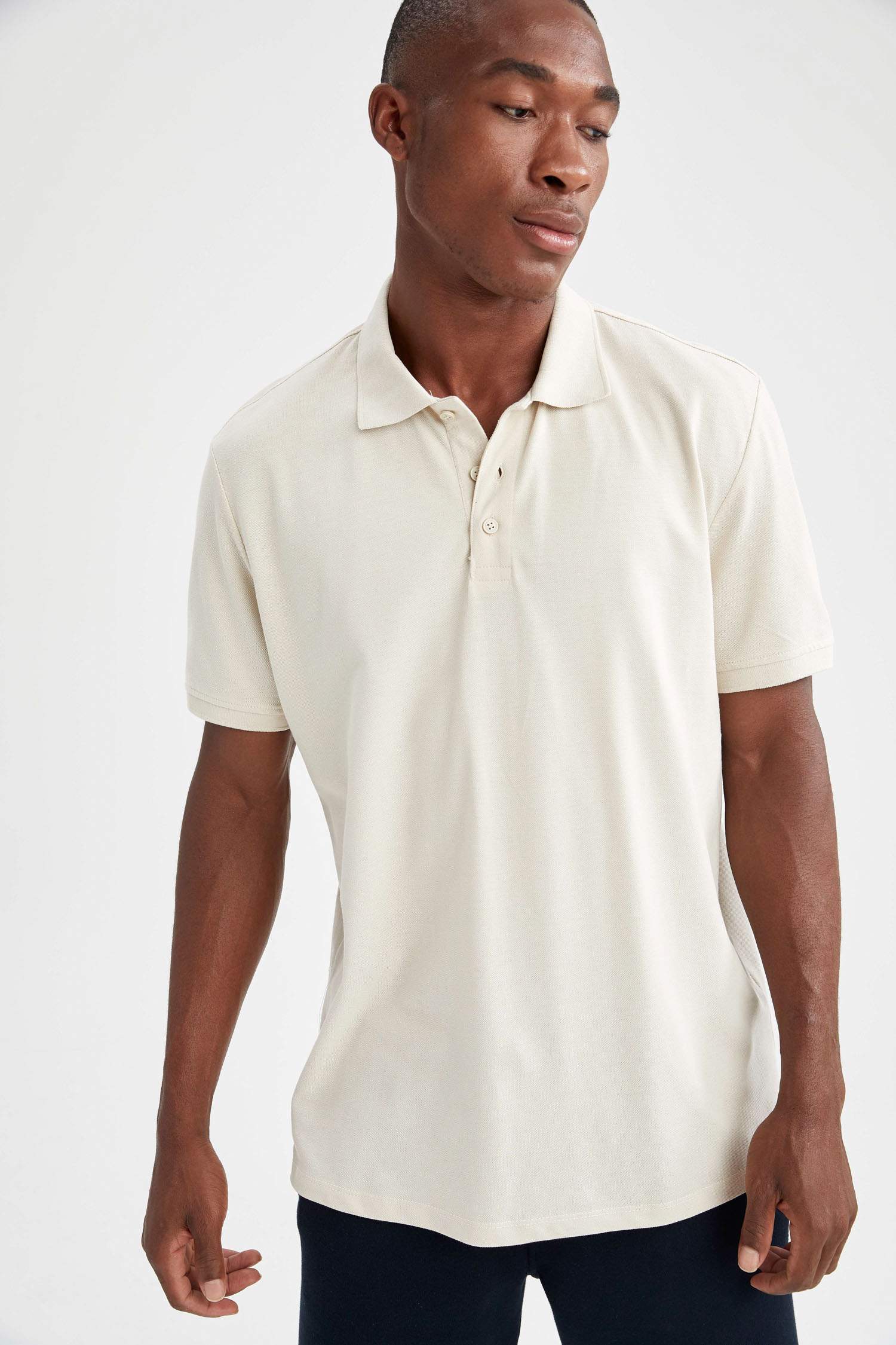 Regular Fit Polo Yaka Basic Kısa Kollu Tişört