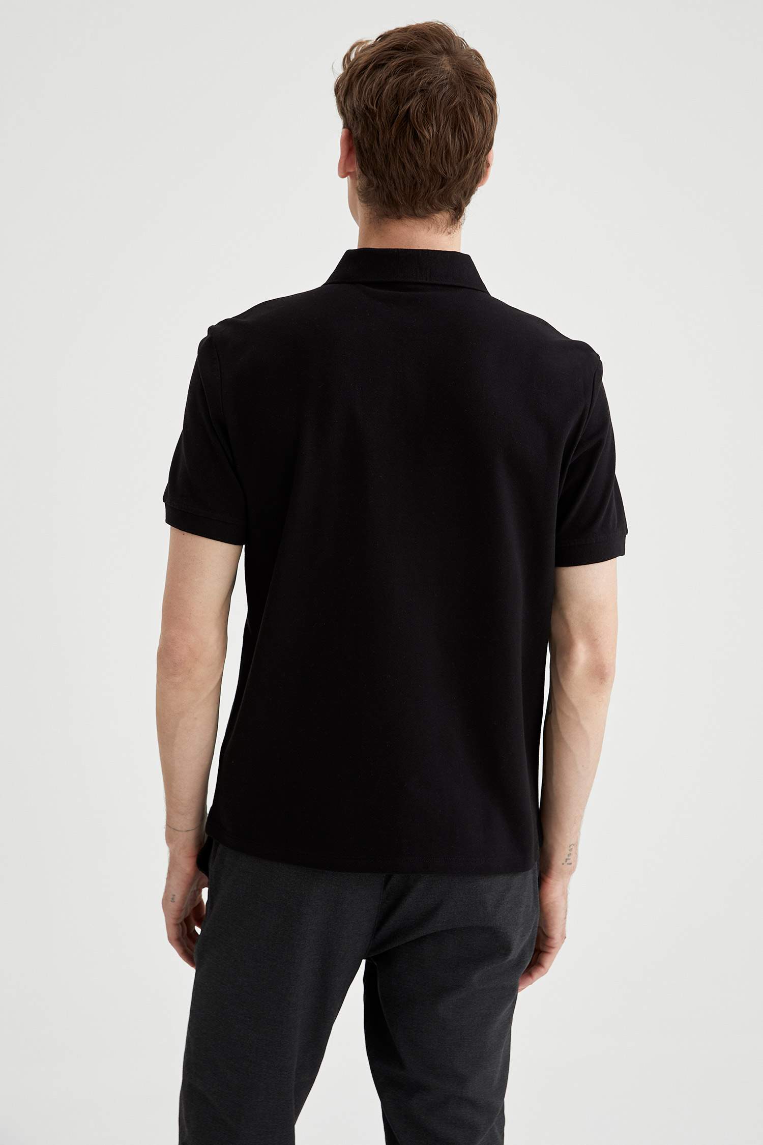 Regular Fit Polo Yaka Basic Kısa Kollu Tişört