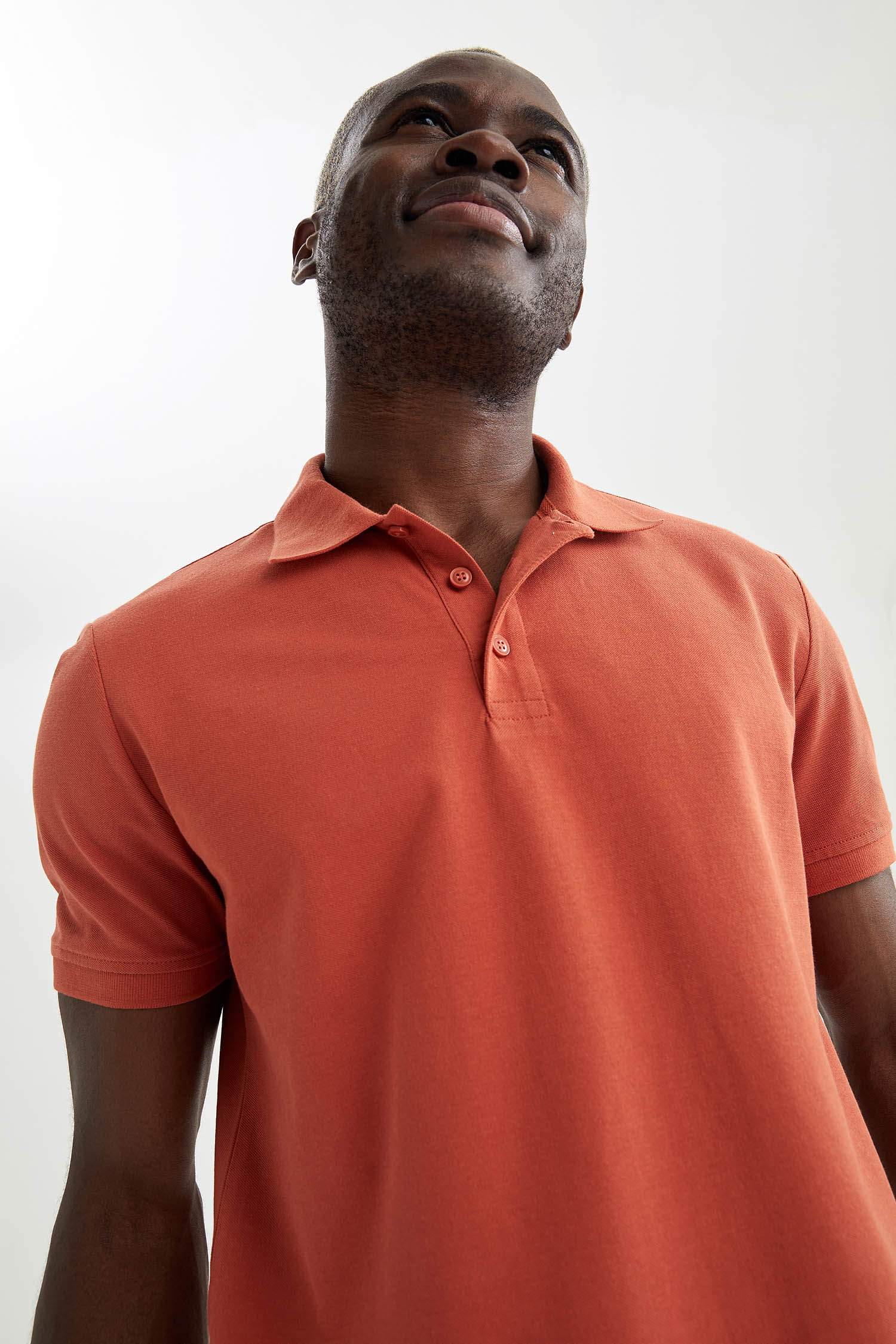 Regular Fit Polo Yaka Basic Kısa Kollu Tişört