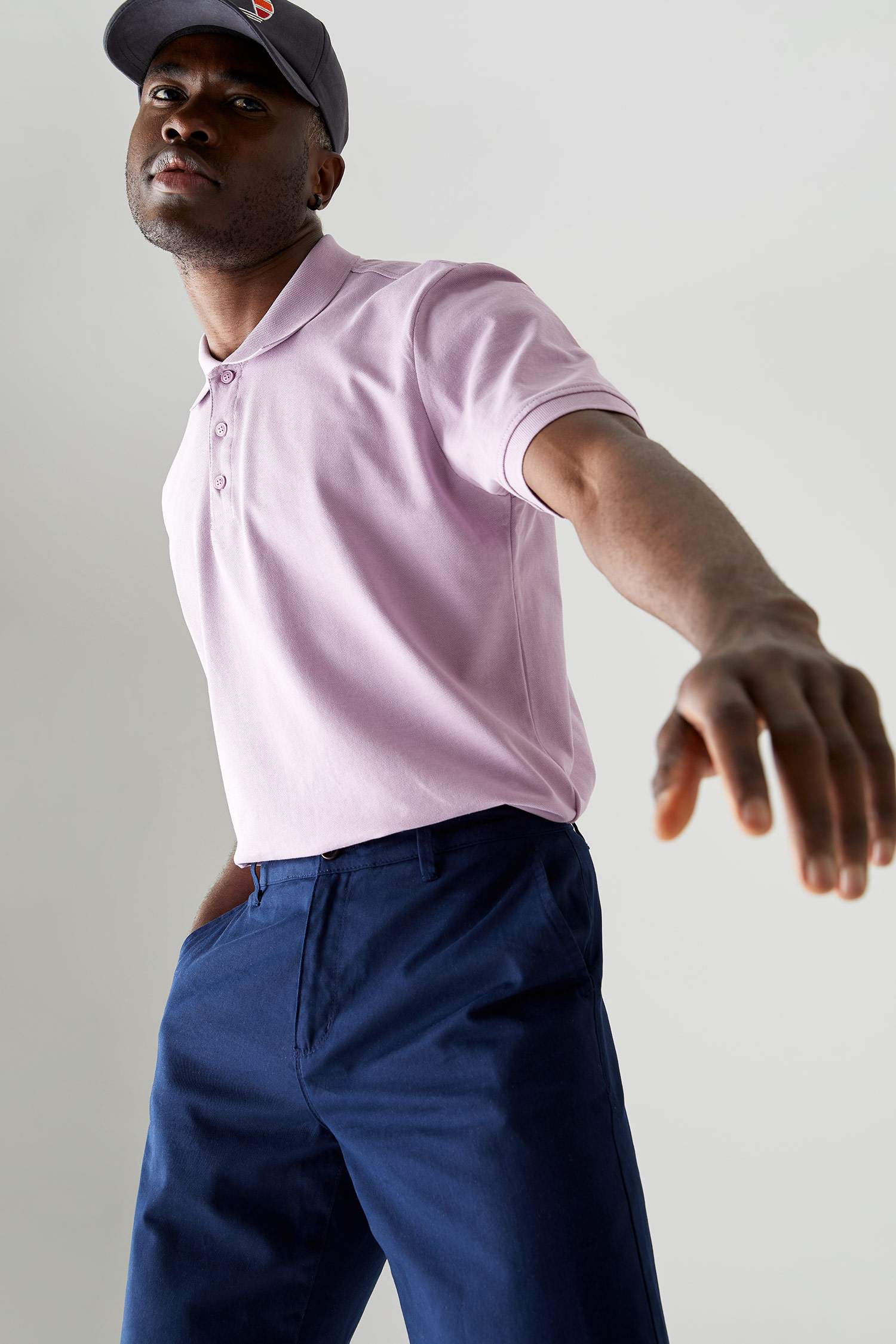 Regular Fit Polo Yaka Basic Kısa Kollu Pamuklu Penye Tişört