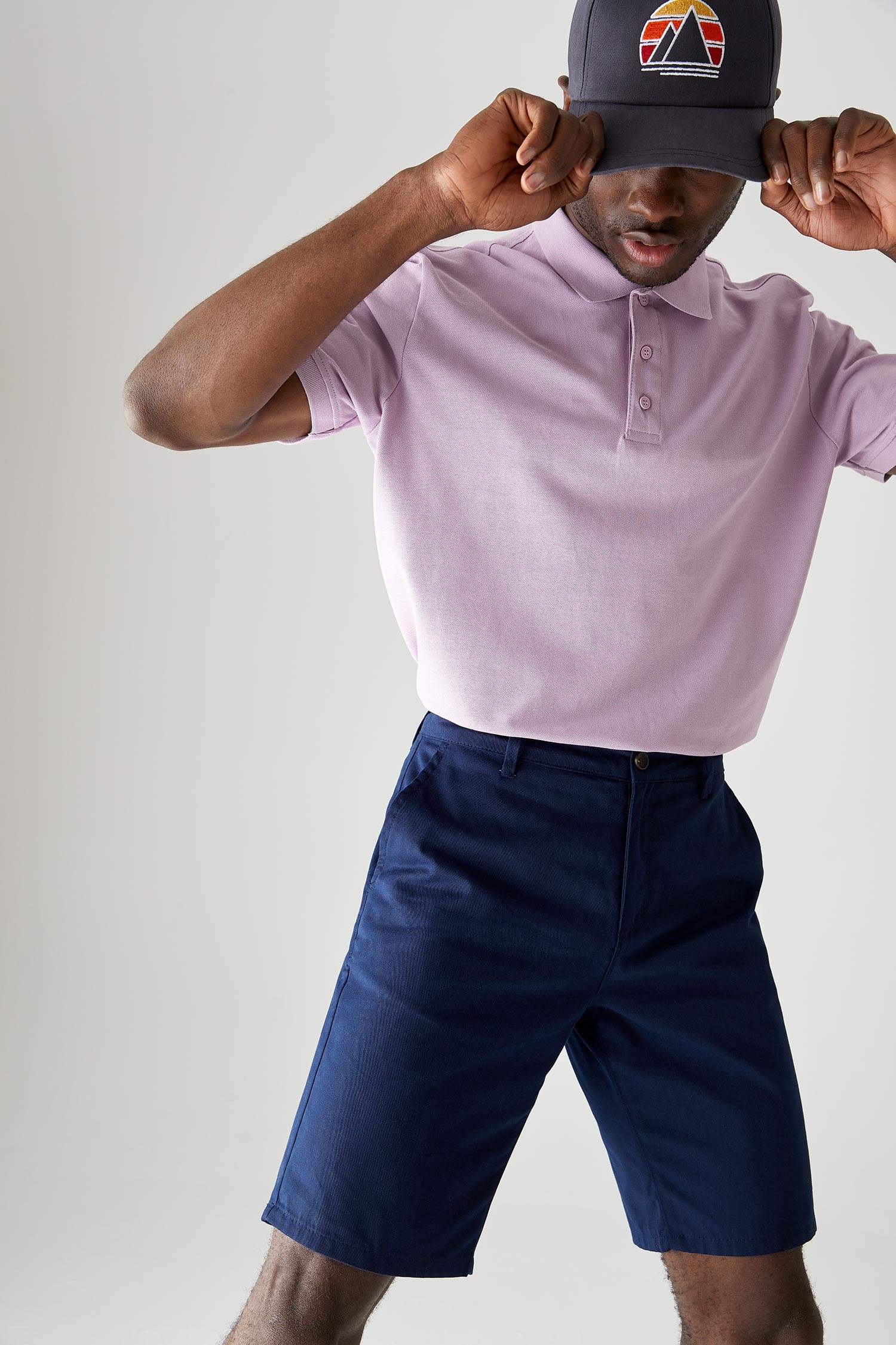 Regular Fit Polo Yaka Basic Kısa Kollu Pamuklu Penye Tişört