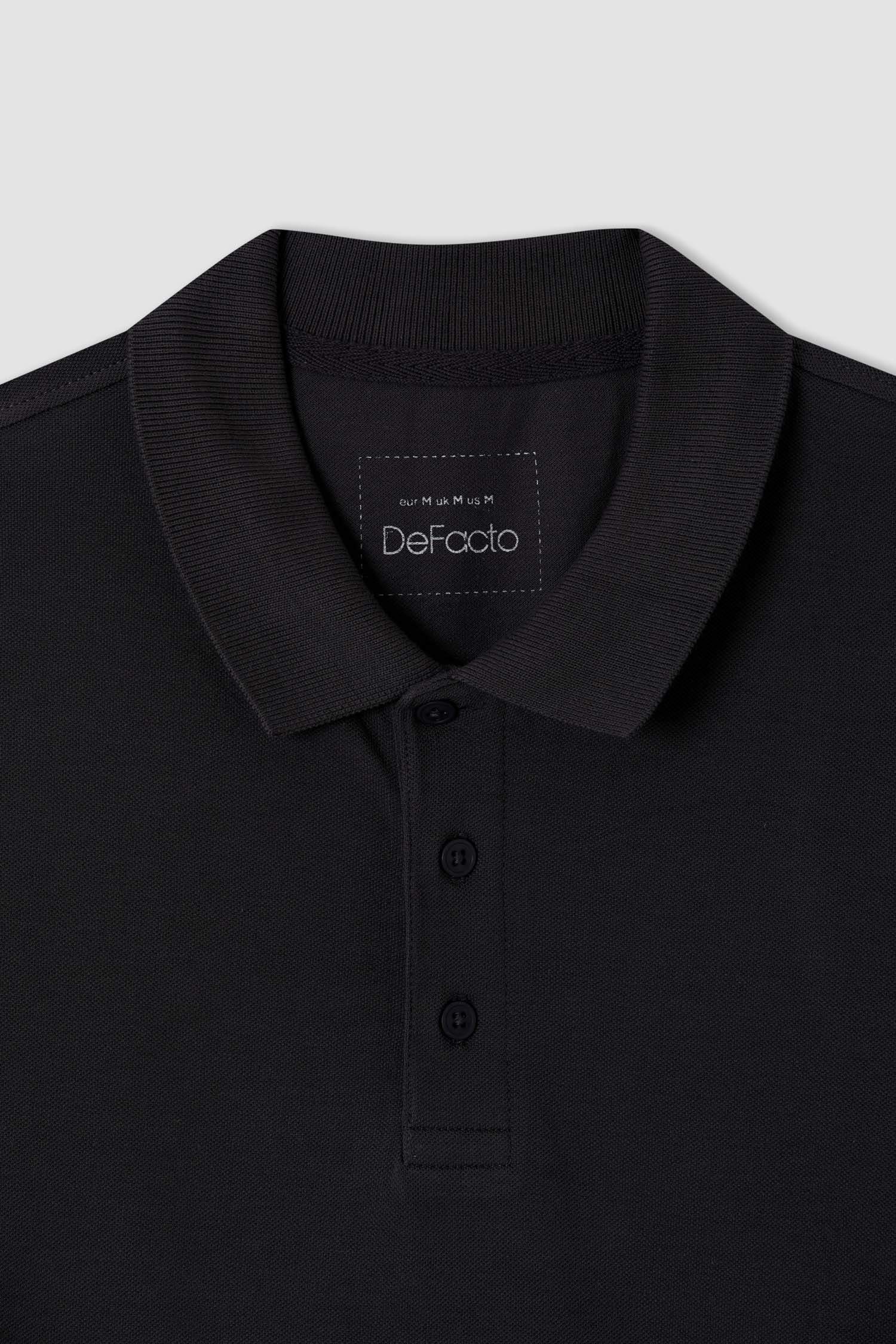 Regular Fit Polo Yaka Basic Kısa Kollu Pamuklu Penye Tişört