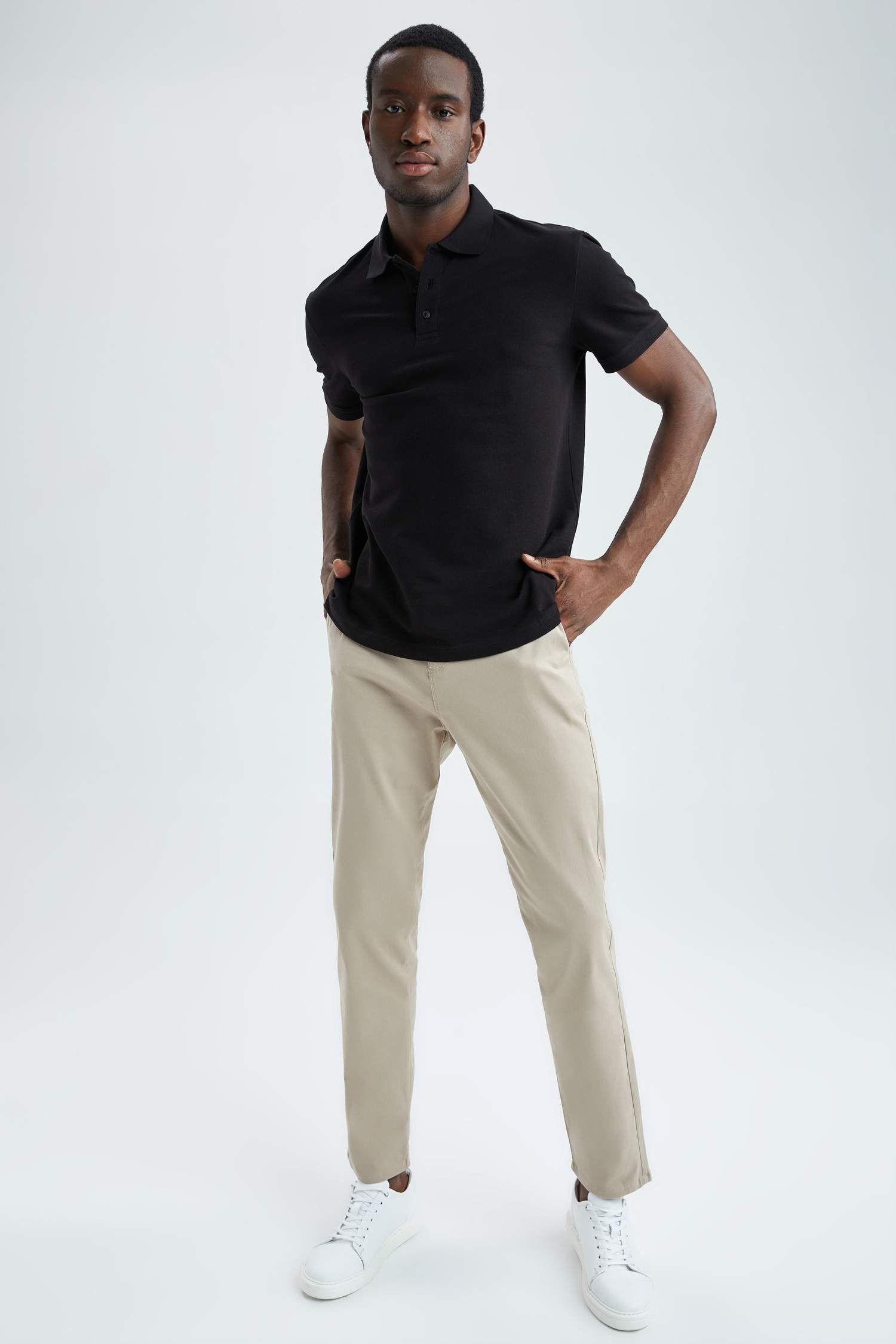 Regular Fit Polo Yaka Basic Kısa Kollu Tişört