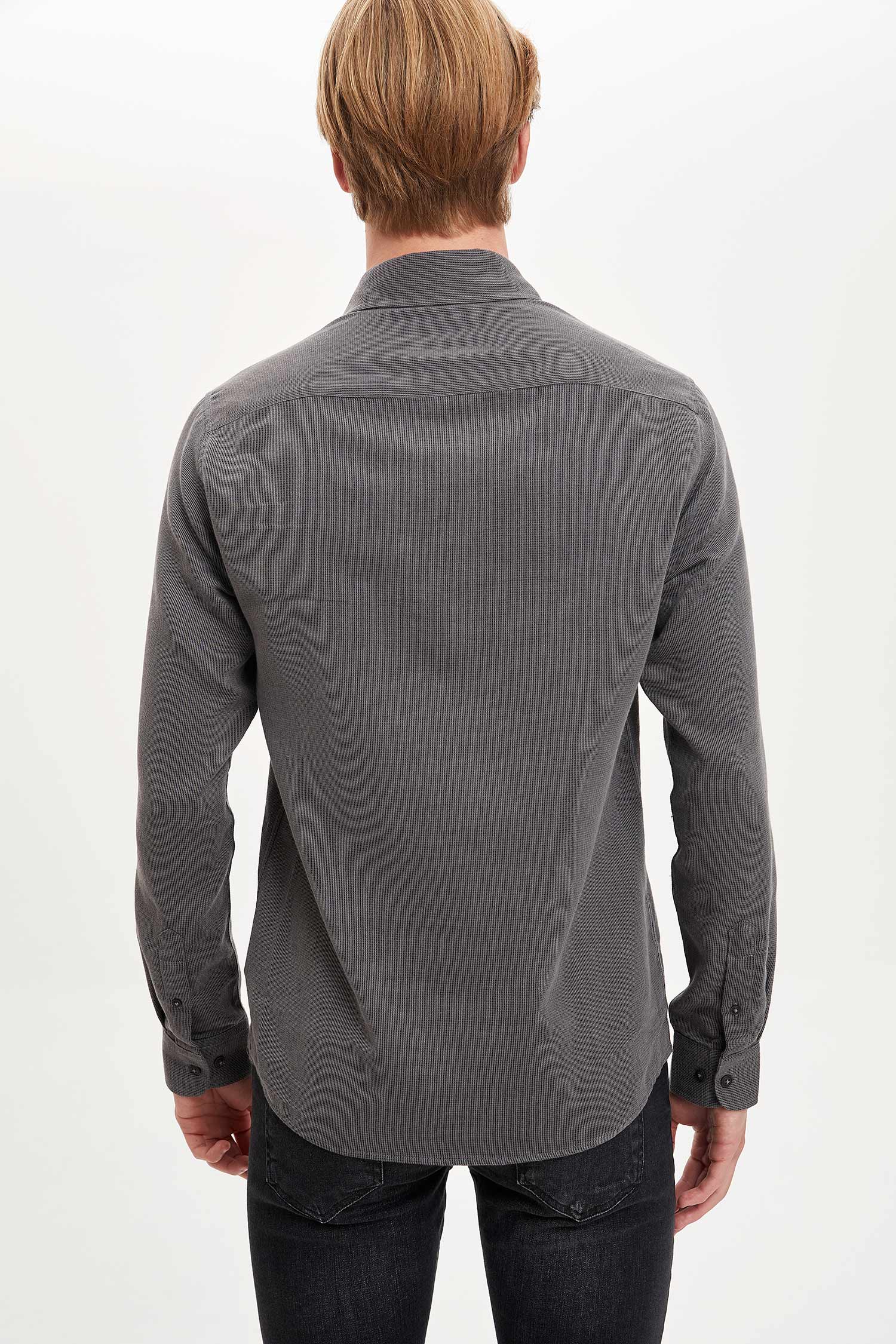 Defacto Slim Fit Tek Cepli Gömlek. 4 Defacto Slim Fit Tek Cepli Gömlek. 4
