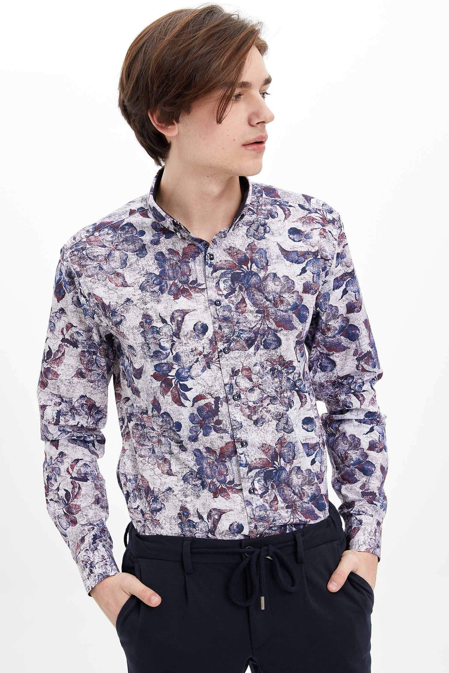 Desenli Slim Fit Gömlek