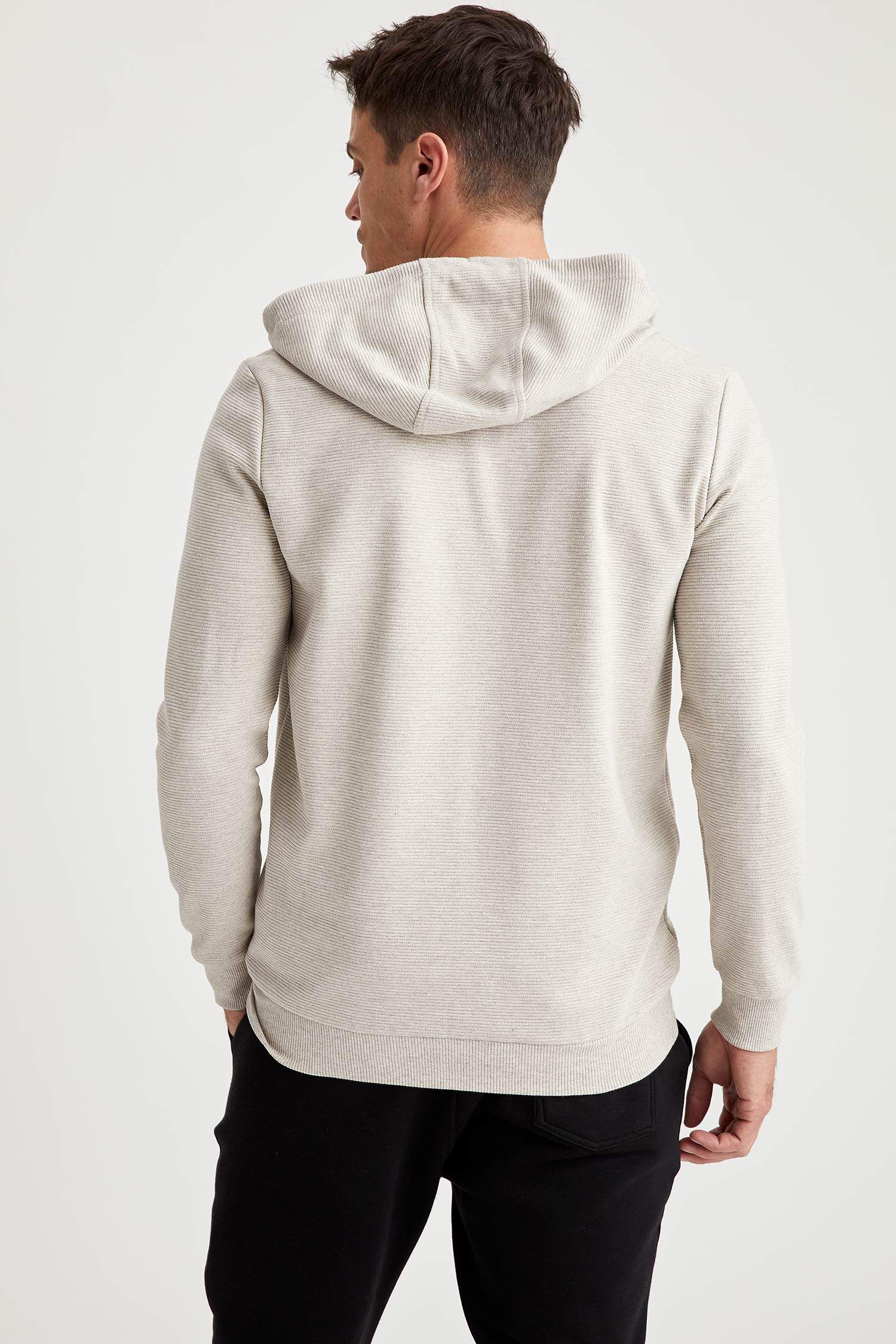 Regular Fit Kapüşonlu Fermuarlı Sweatshirt