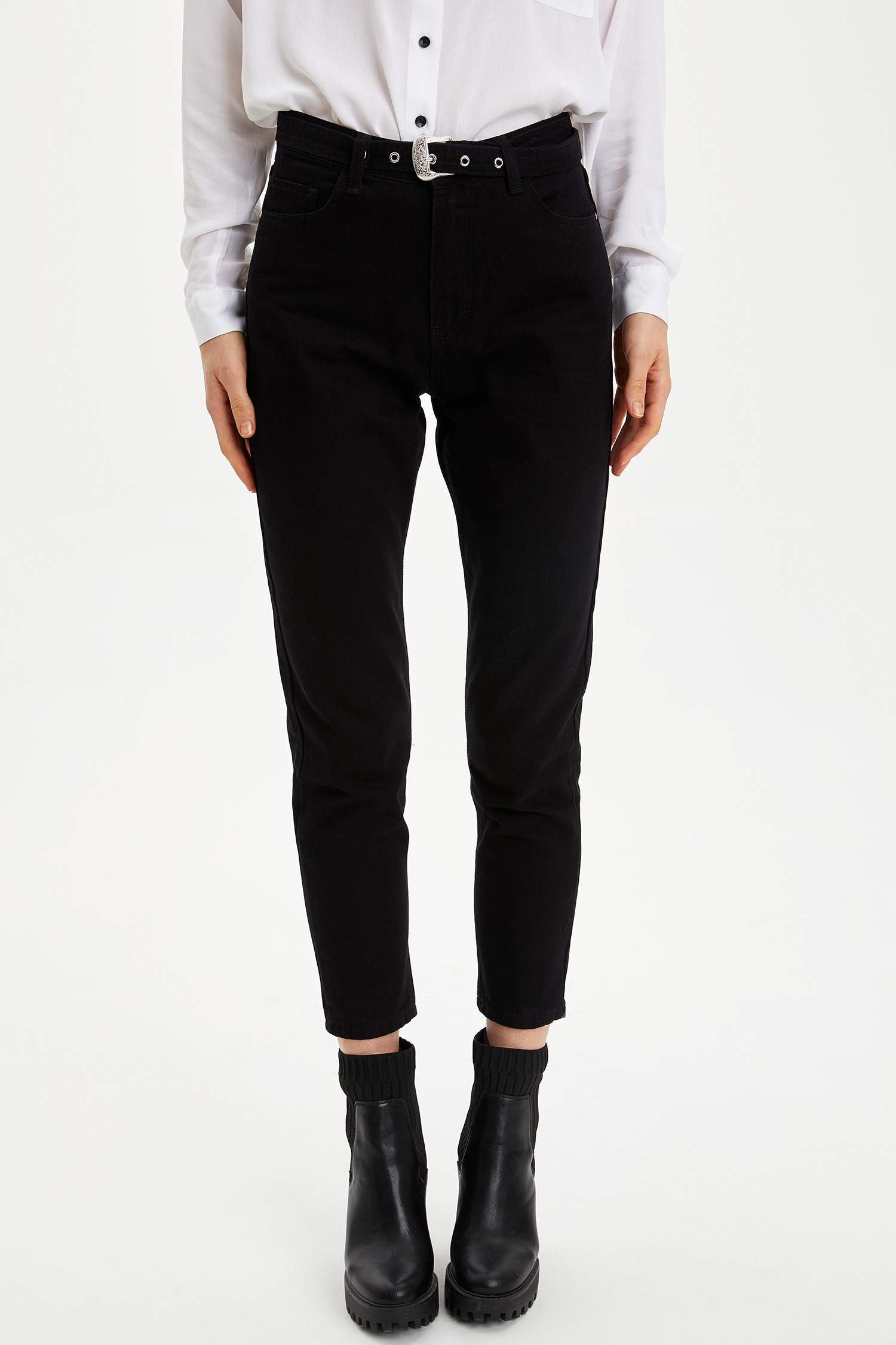 Mom Fit Gabardin Pantolon
