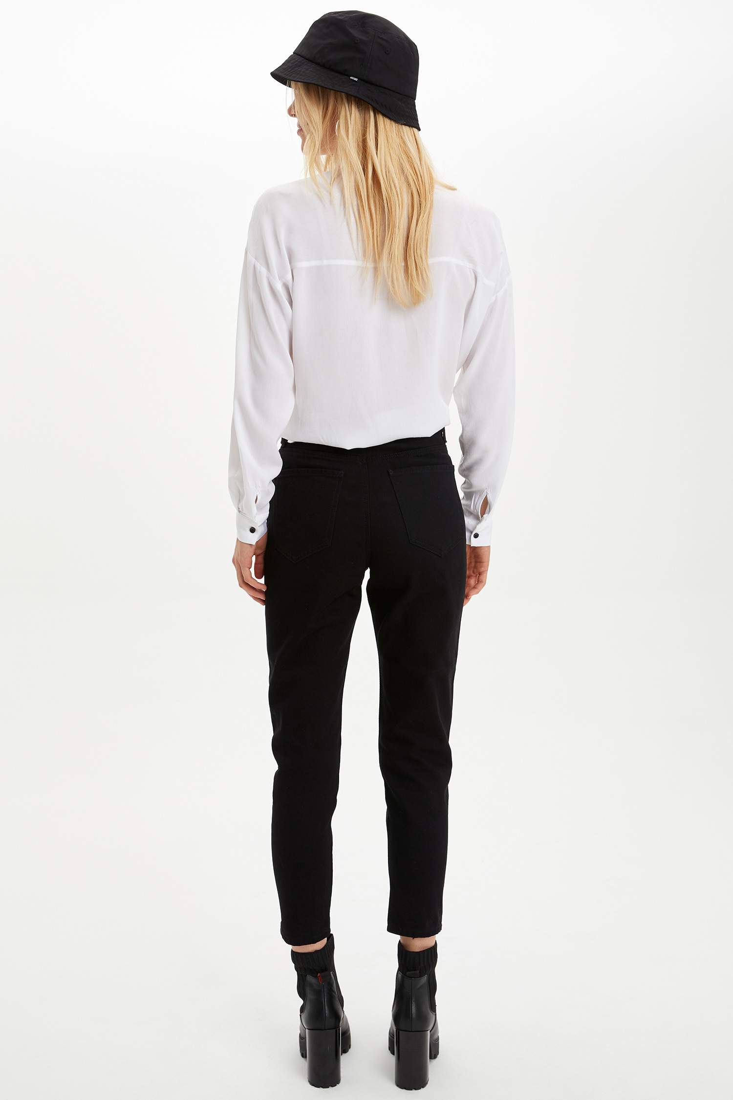 Mom Fit Gabardin Pantolon