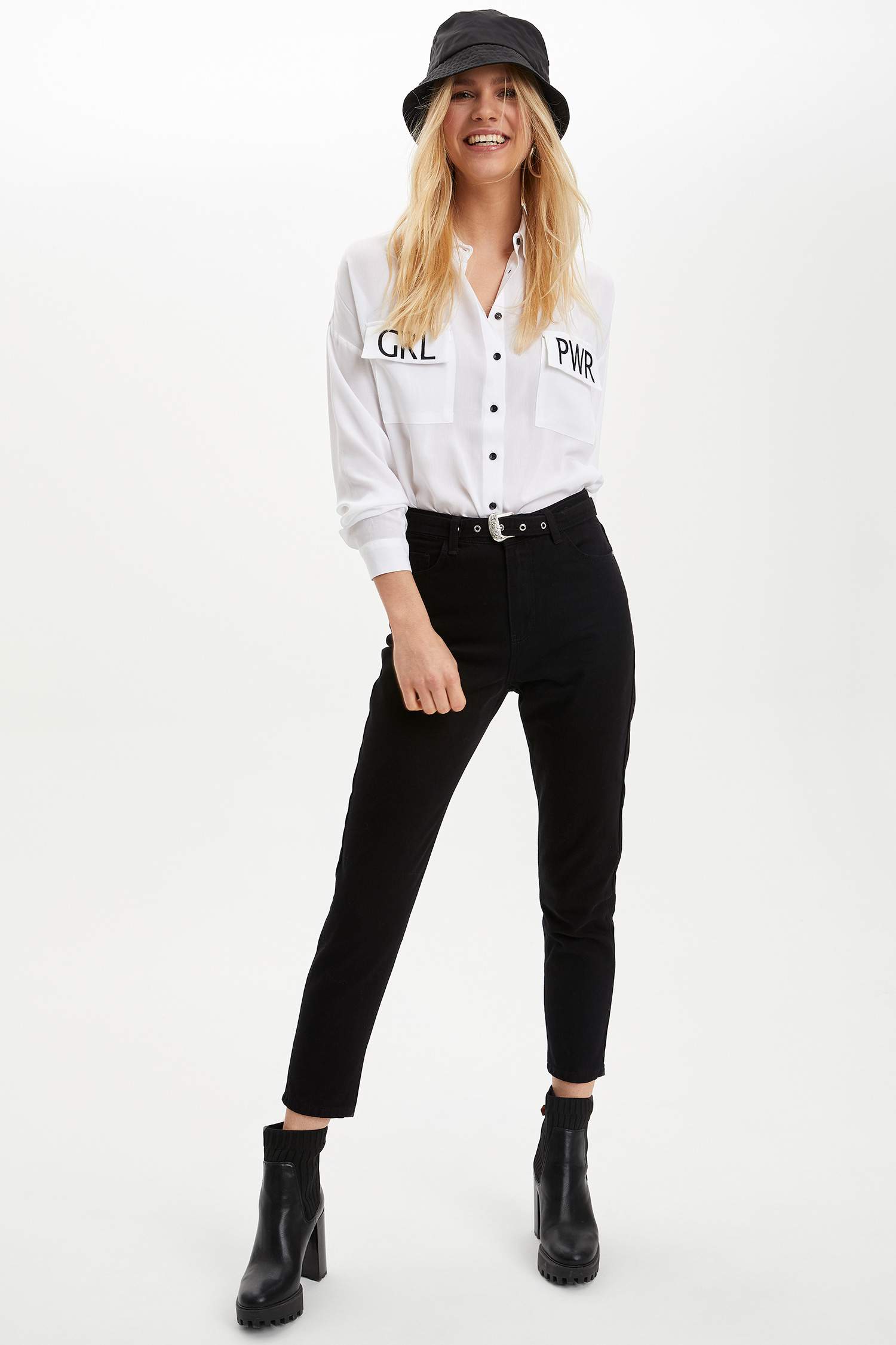 Mom Fit Gabardin Pantolon