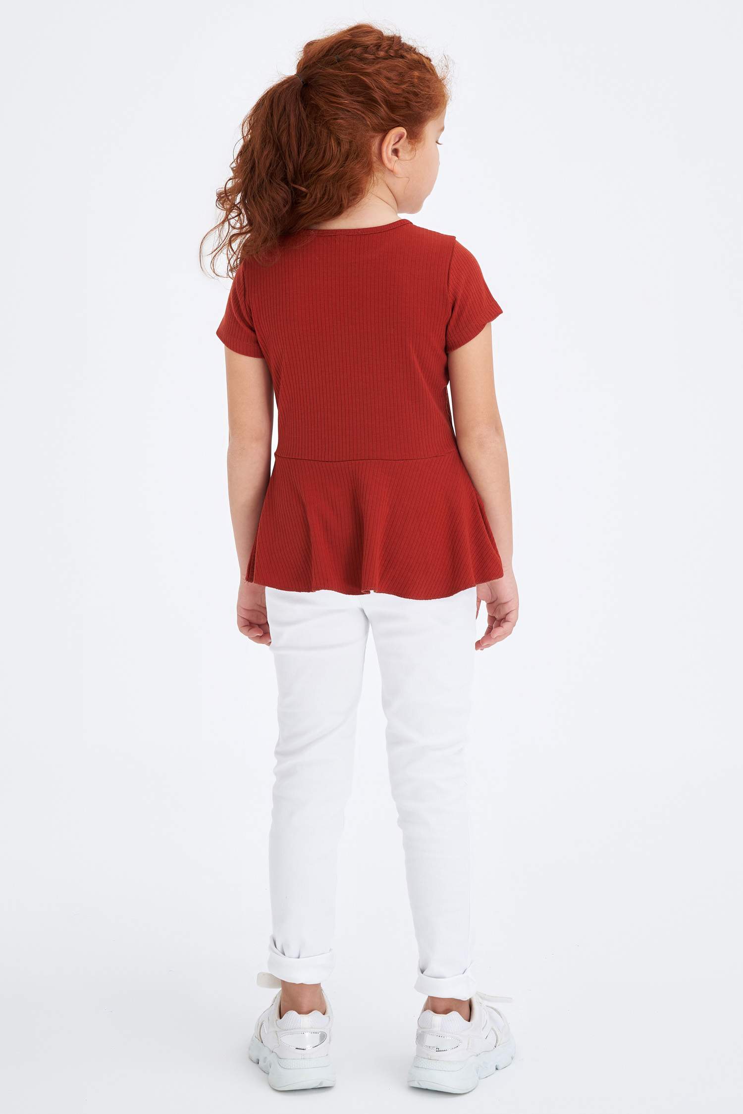 Kız Çocuk Skinny Fit Beyaz Jean Pantolon