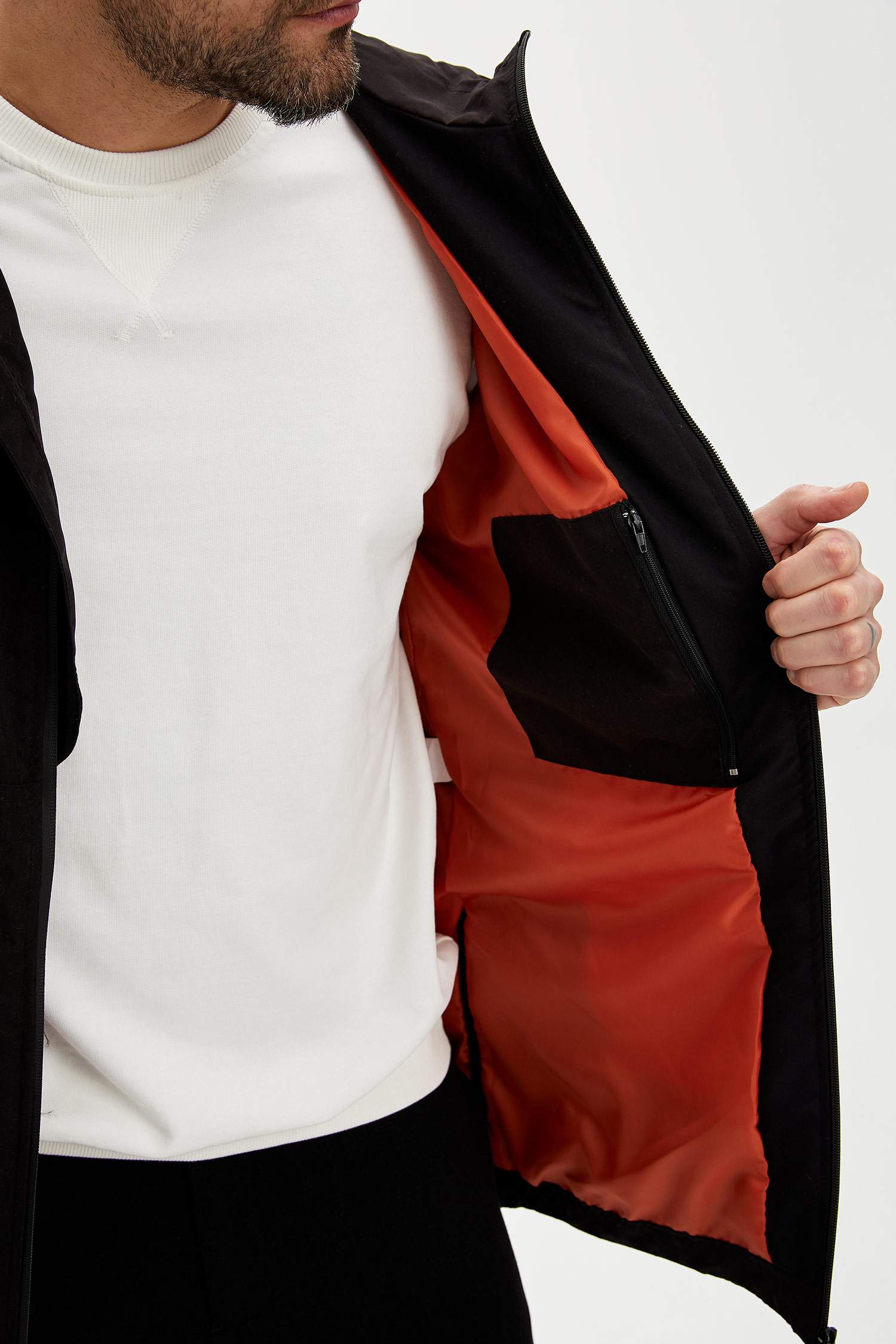 Kapüşonlu Slim Fit Mevsimlik İnce Mont