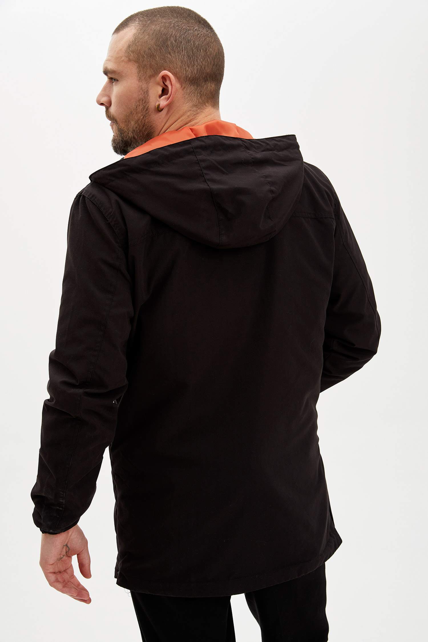 Kapüşonlu Slim Fit Mevsimlik İnce Mont