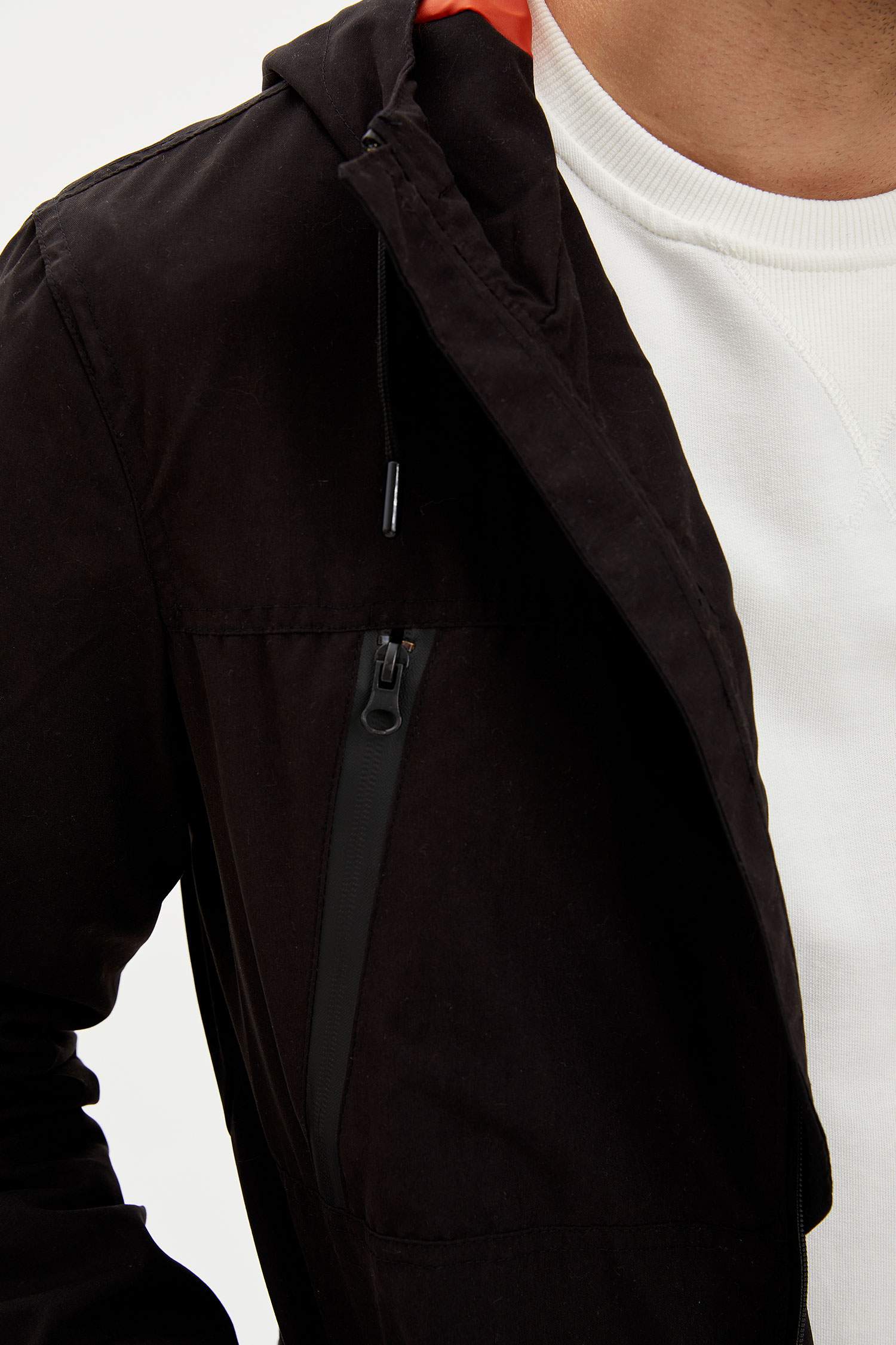 Kapüşonlu Slim Fit Mevsimlik İnce Mont