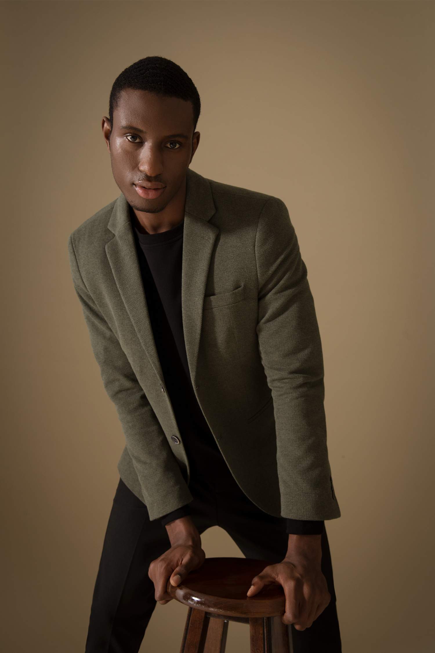 Slim Fit Dokulu Blazer Ceket