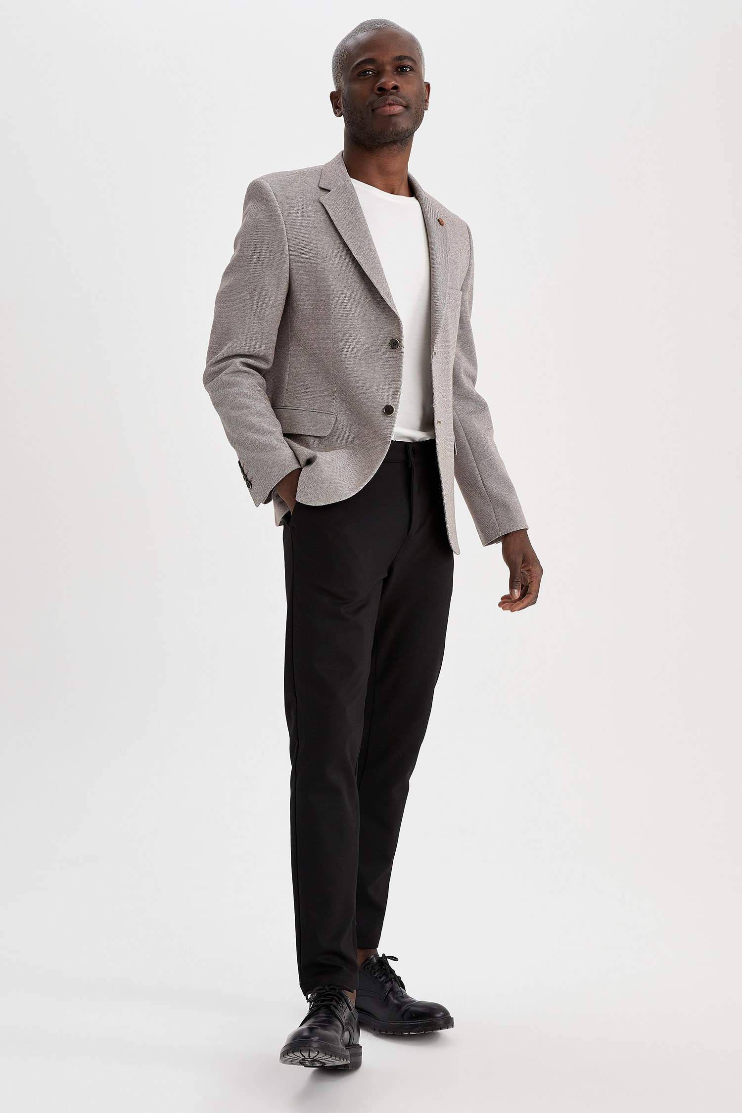 MODERN FIT Baskılı Astarlı Blazer