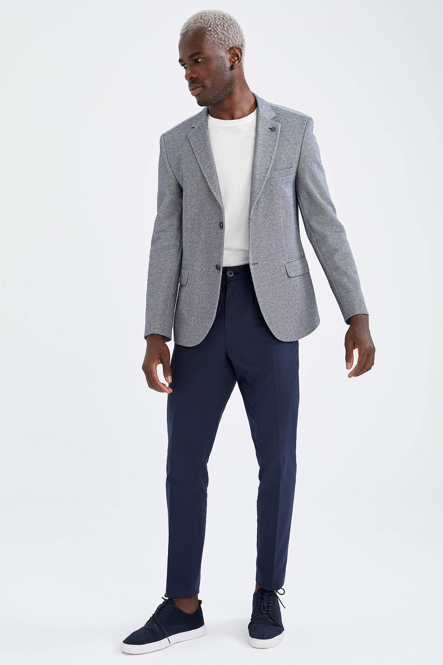 MODERN FIT Baskılı Astarlı Blazer