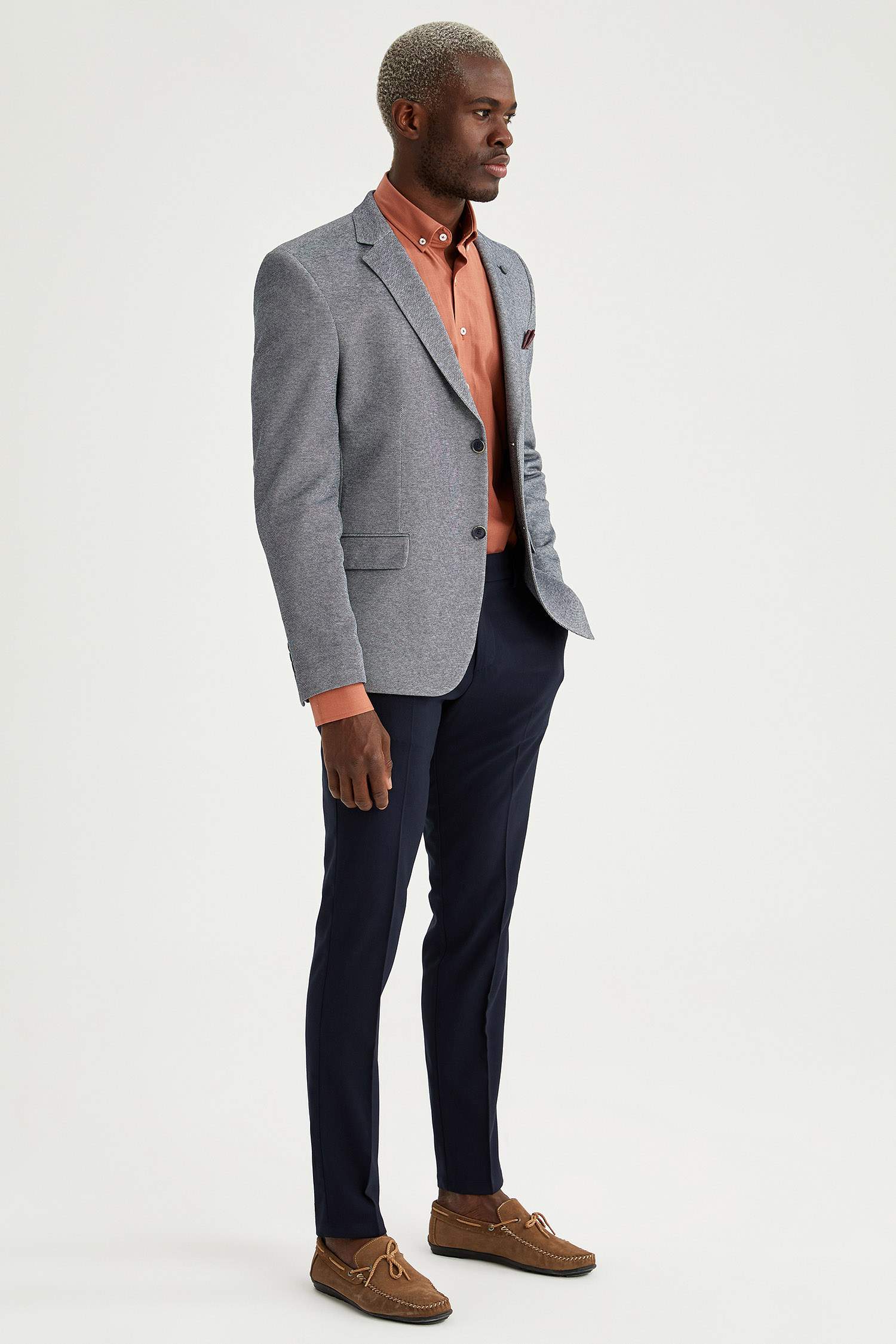 MODERN FIT Baskılı Astarlı Blazer