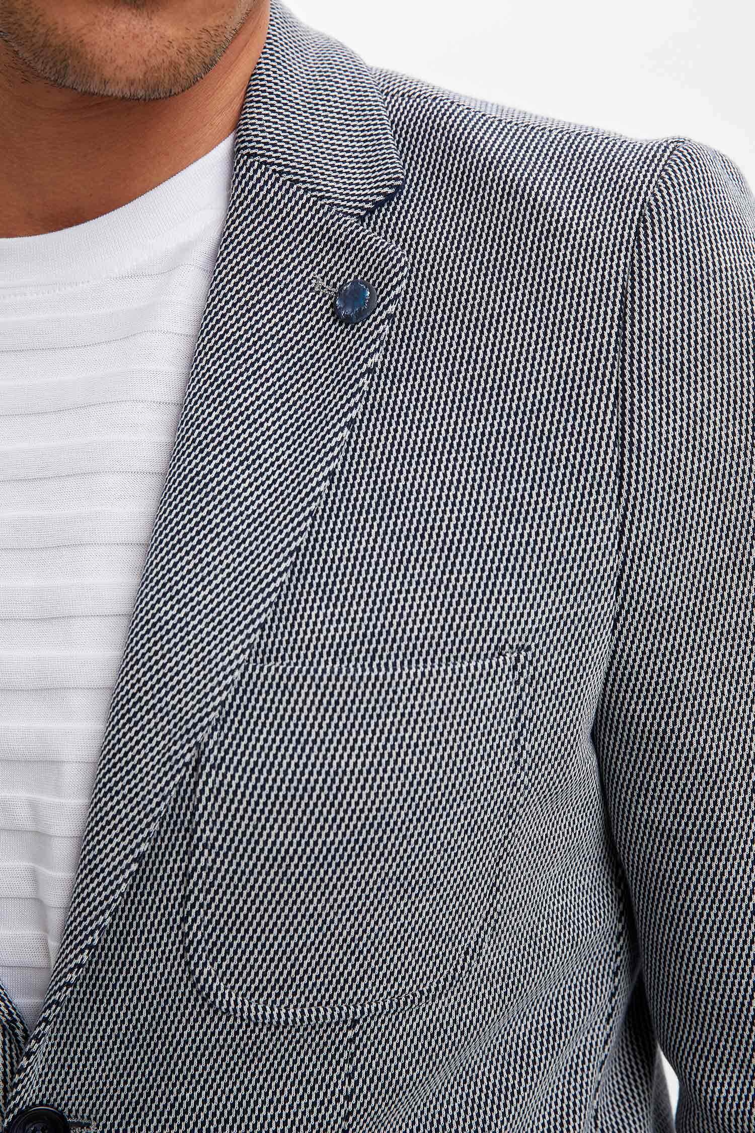 Desenli Slim Fit Blazer Ceket