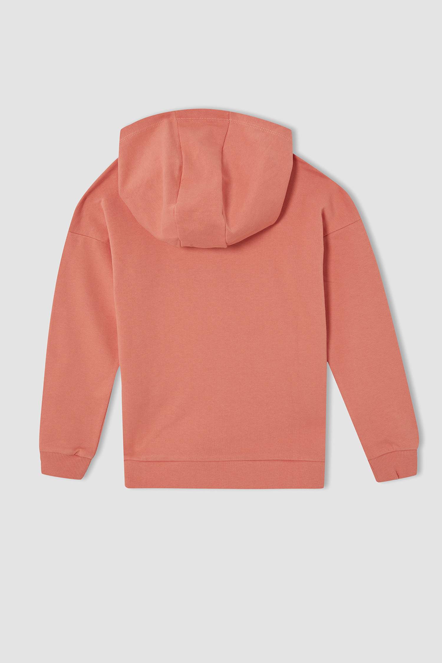 Kız Çocuk Fermuar Detaylı Kapüşonlu Sweatshirt