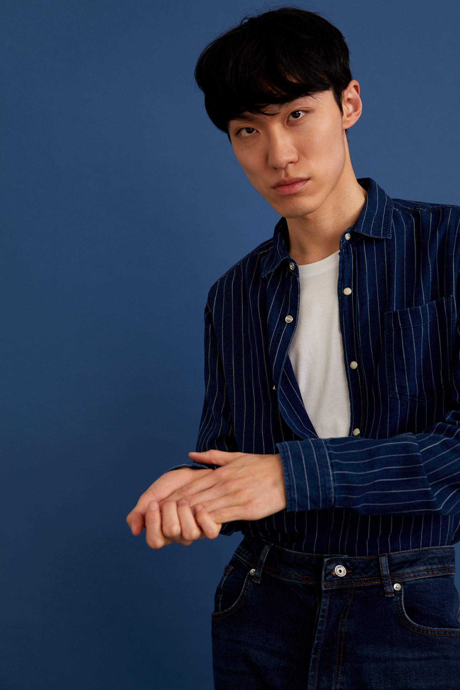 Slim Fit Çizgili Gömlek