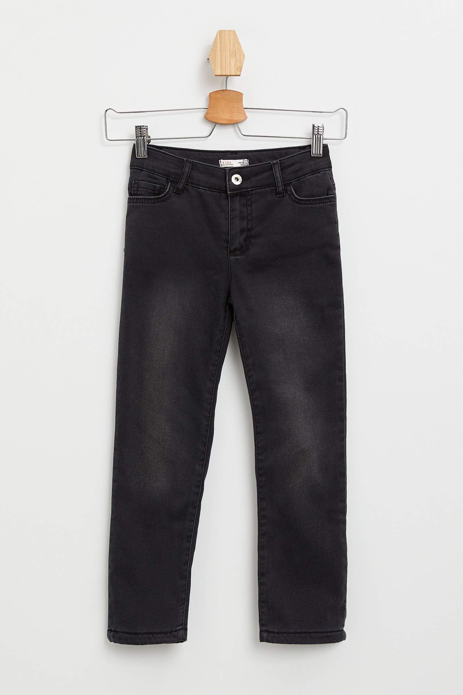Kız Çocuk İçi Polarlı Jean Pantolon